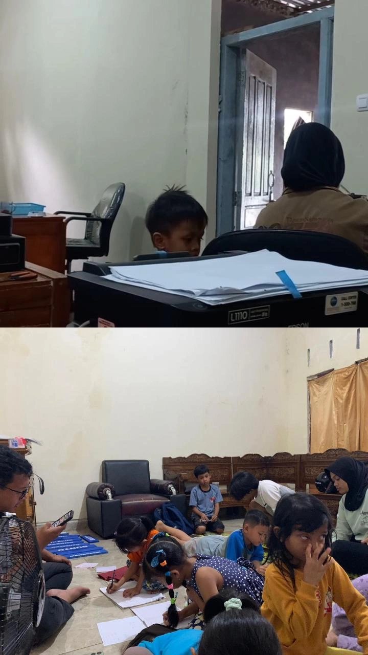 kegiatan kkn: piket balai desa dan les