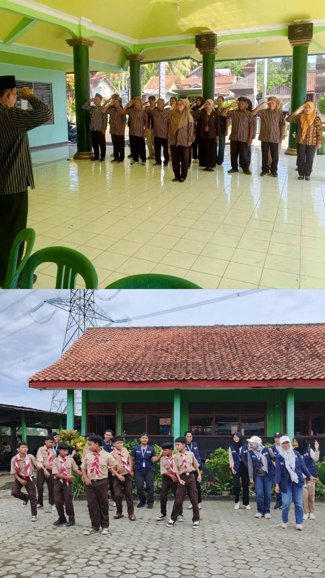 Kegiatan Kedua puluh empat | Kegiatan apel pagi, jalan sehat dan pendampingan pramuka