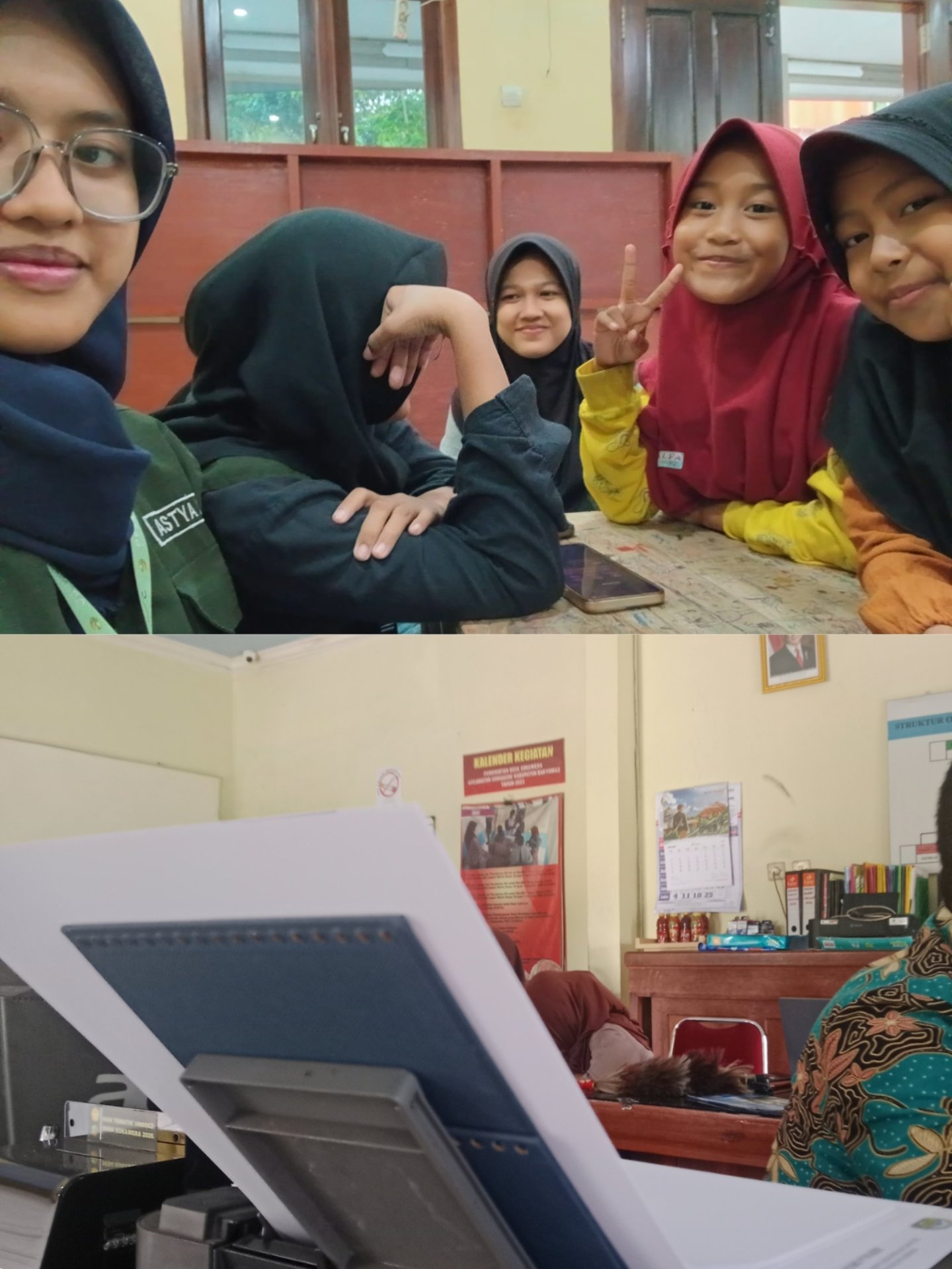 Pelatihan pembuatan link pelayanan desa dan mengikuti kegiatan mengaji