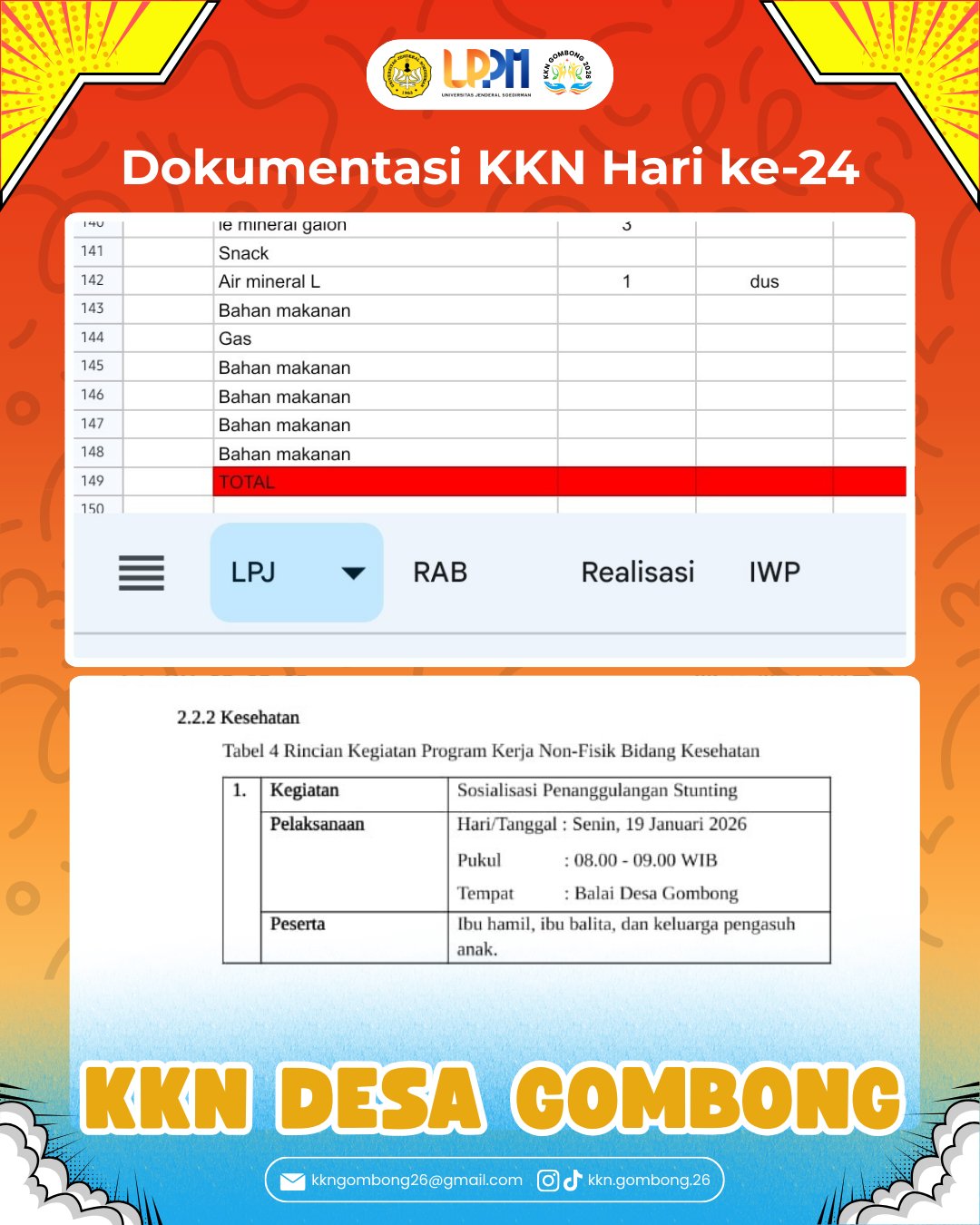 Penyusunan LPJ Program Kerja Bidang Kesehatan dan Rekapan Uang