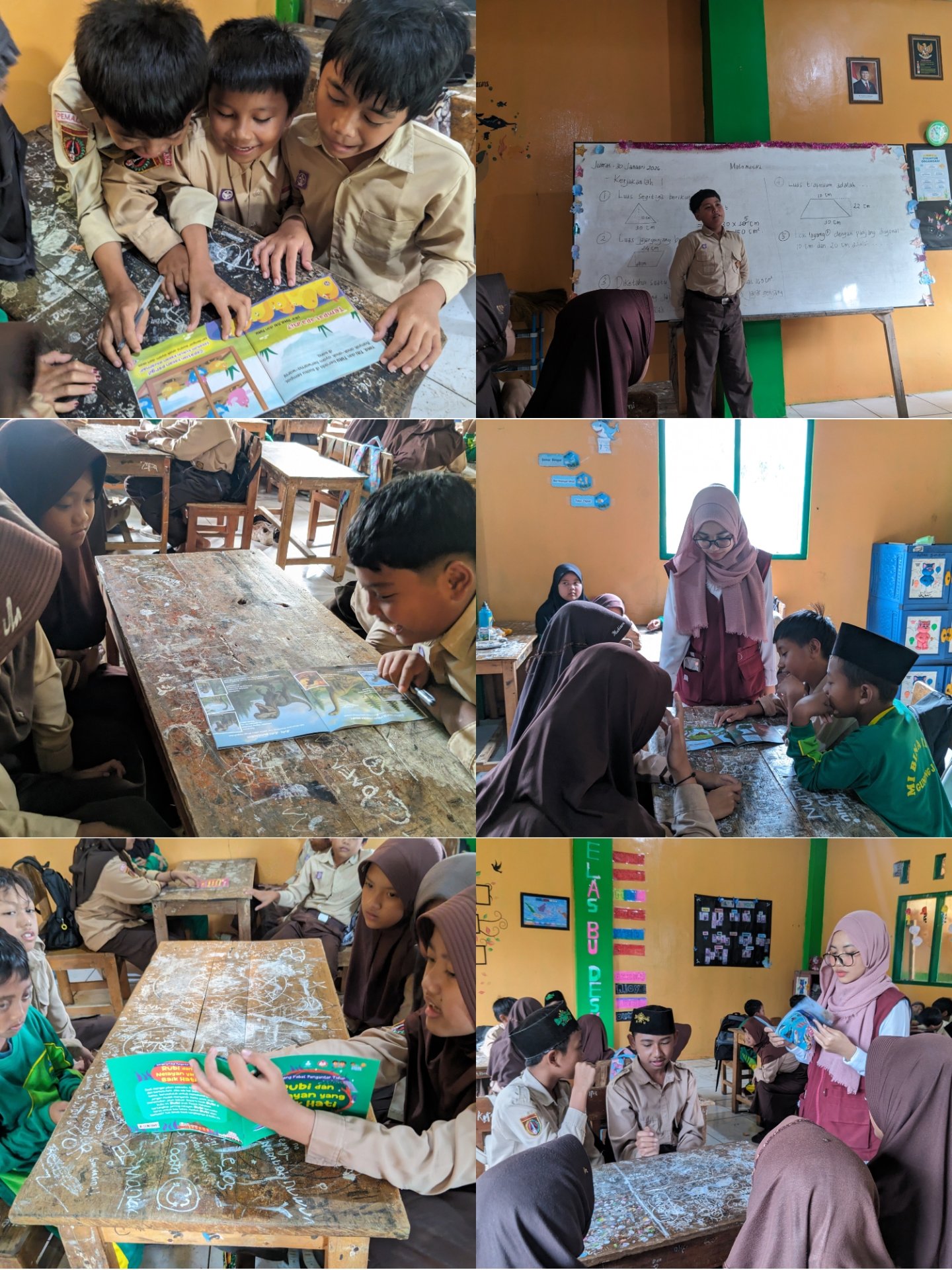 Kegiatan Membaca dan Bercerita MI Bina Ilmu Gunungjaya