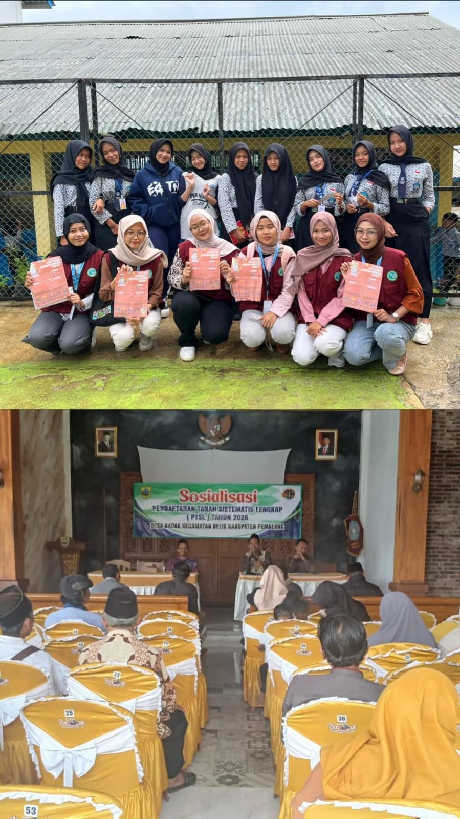 Sosialisasi Kesehatan Remaja dan Partisipasi Sosialisasi PTSL di Desa Badak