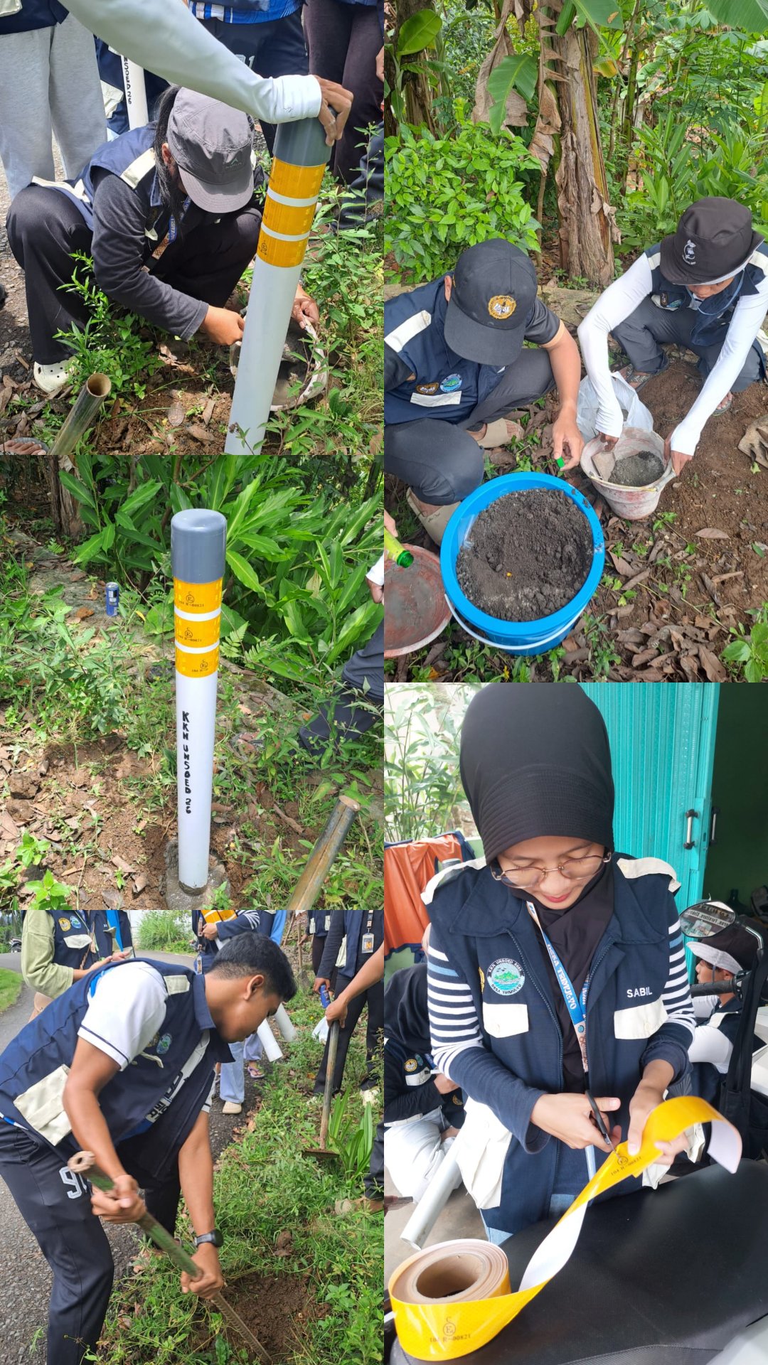 Kegiatan Program Kerja Bidang Lingkungan: Pemasangan Reflektor Jalan