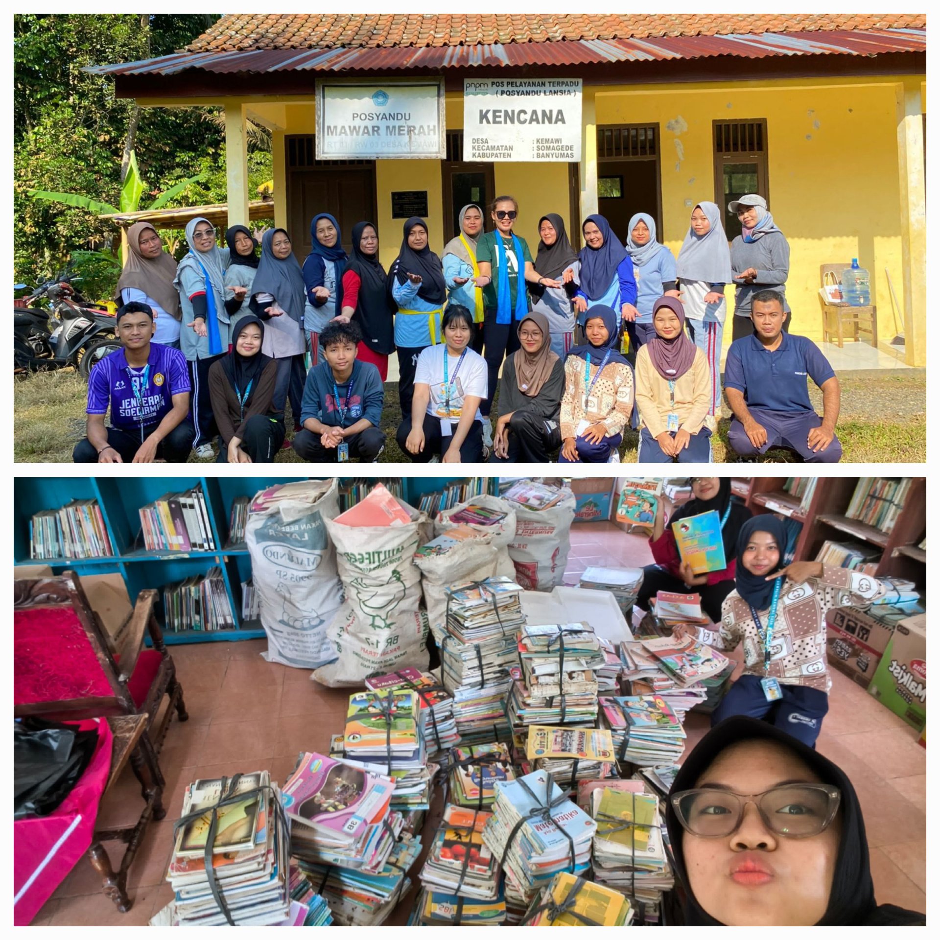 Senam Pagi dan revitalisasi perpustakaan