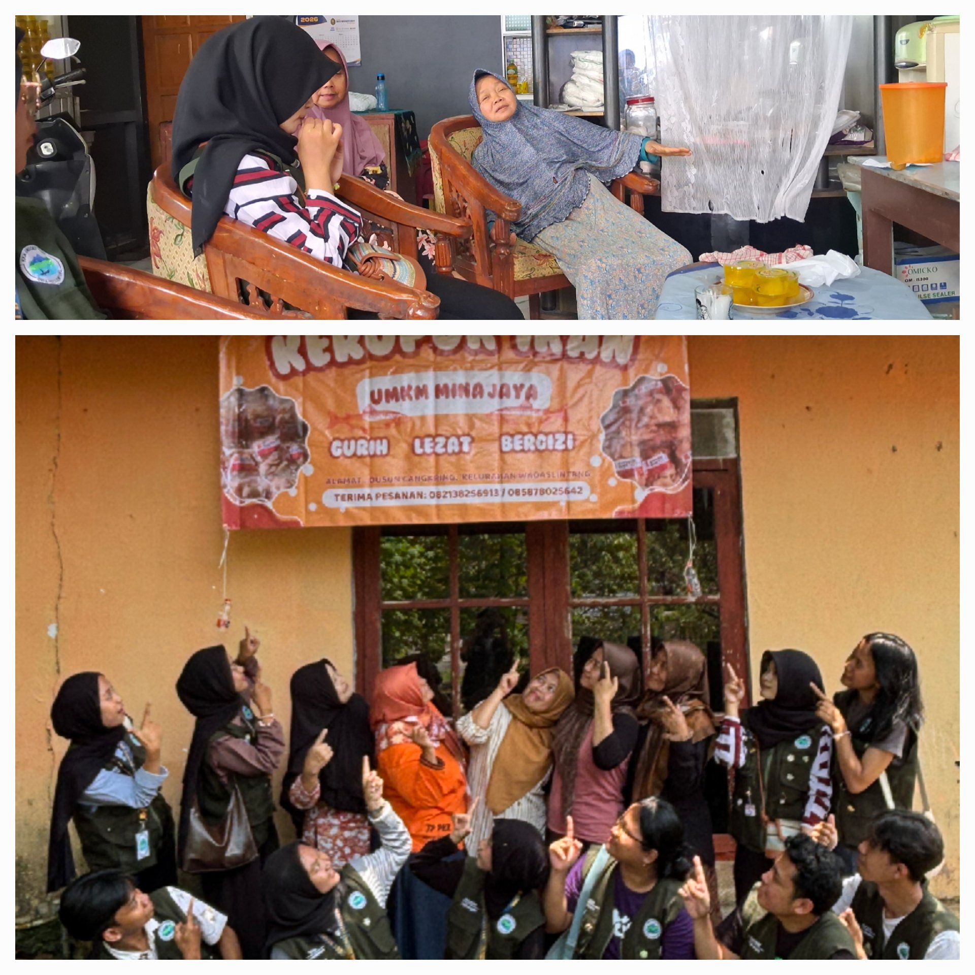 Pemasangan banner UMKM dan pendataan UMKM