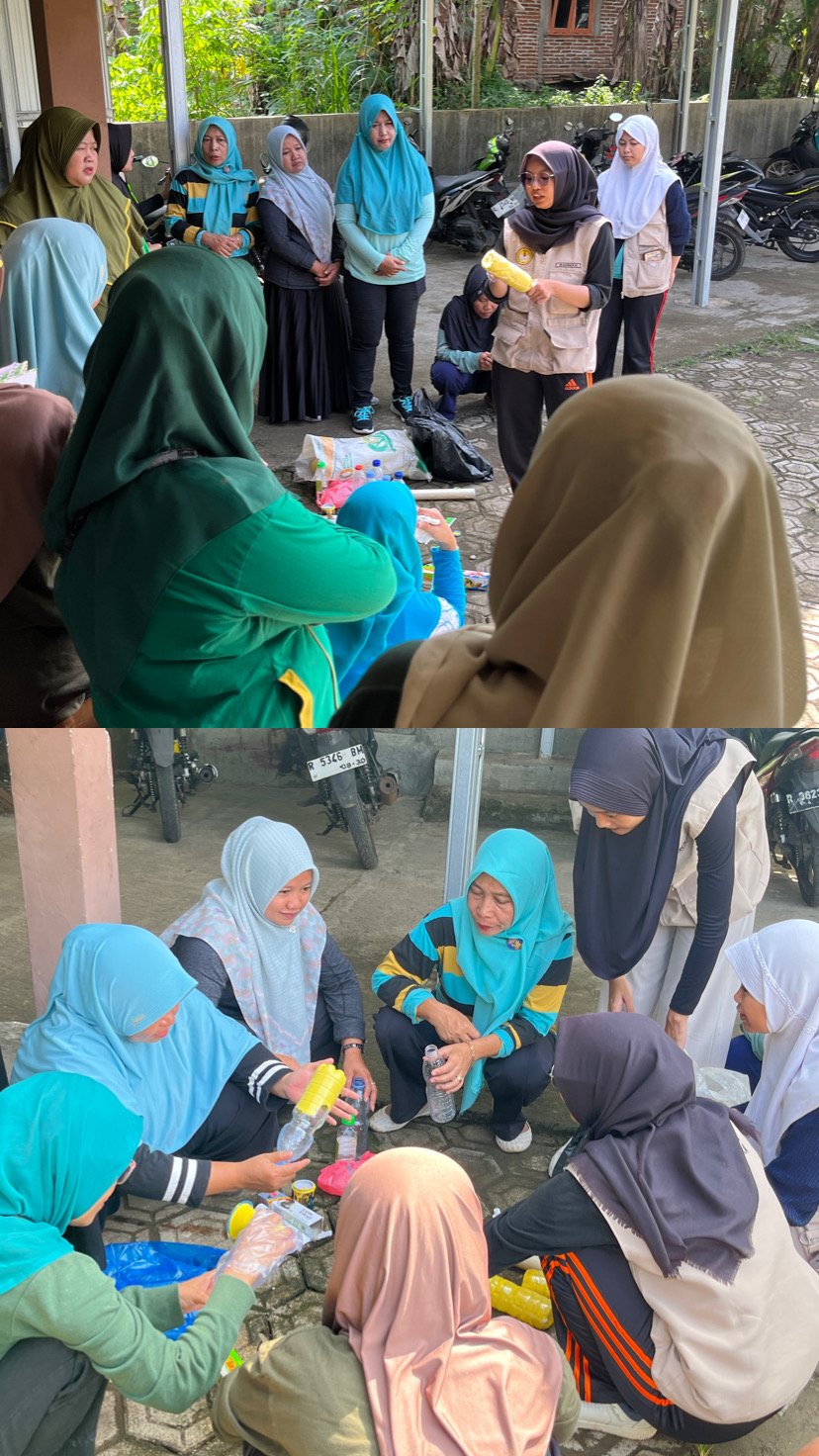 Kolaborasi Mahasiswa KKN UNSOED dan Ibu-Ibu PKK dalam Pembuatan Yellow Trap Pengendali Hama di Desa Gumelem Kulon