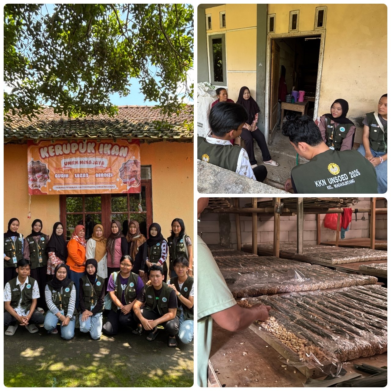 Pemasangan Banner Identitas dan Pendataan Halal UMKM Mina Jaya serta Tempe Pak Gimplong