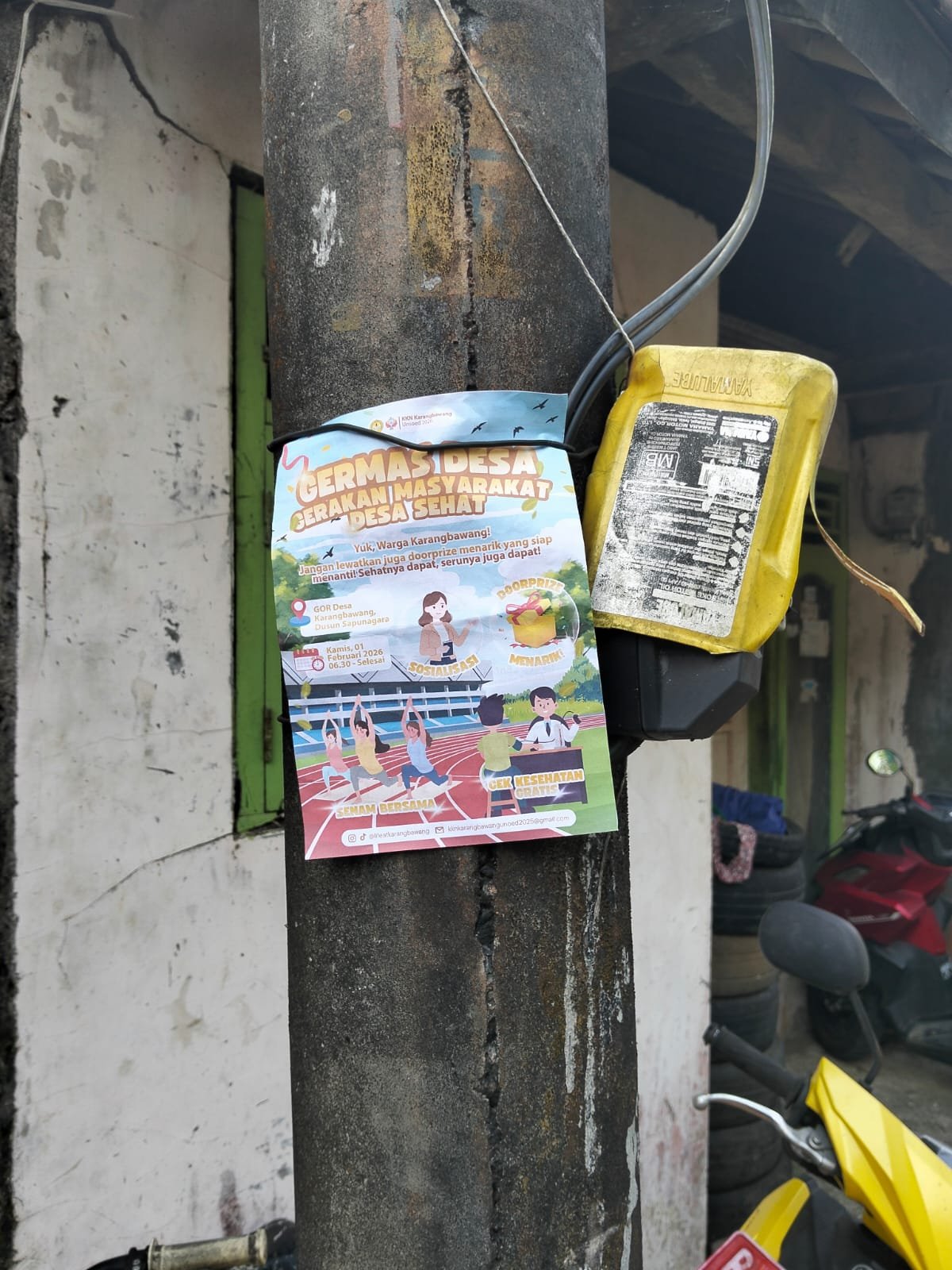 Penyebaran Undangan GERMAS Desa ke Masyarakat