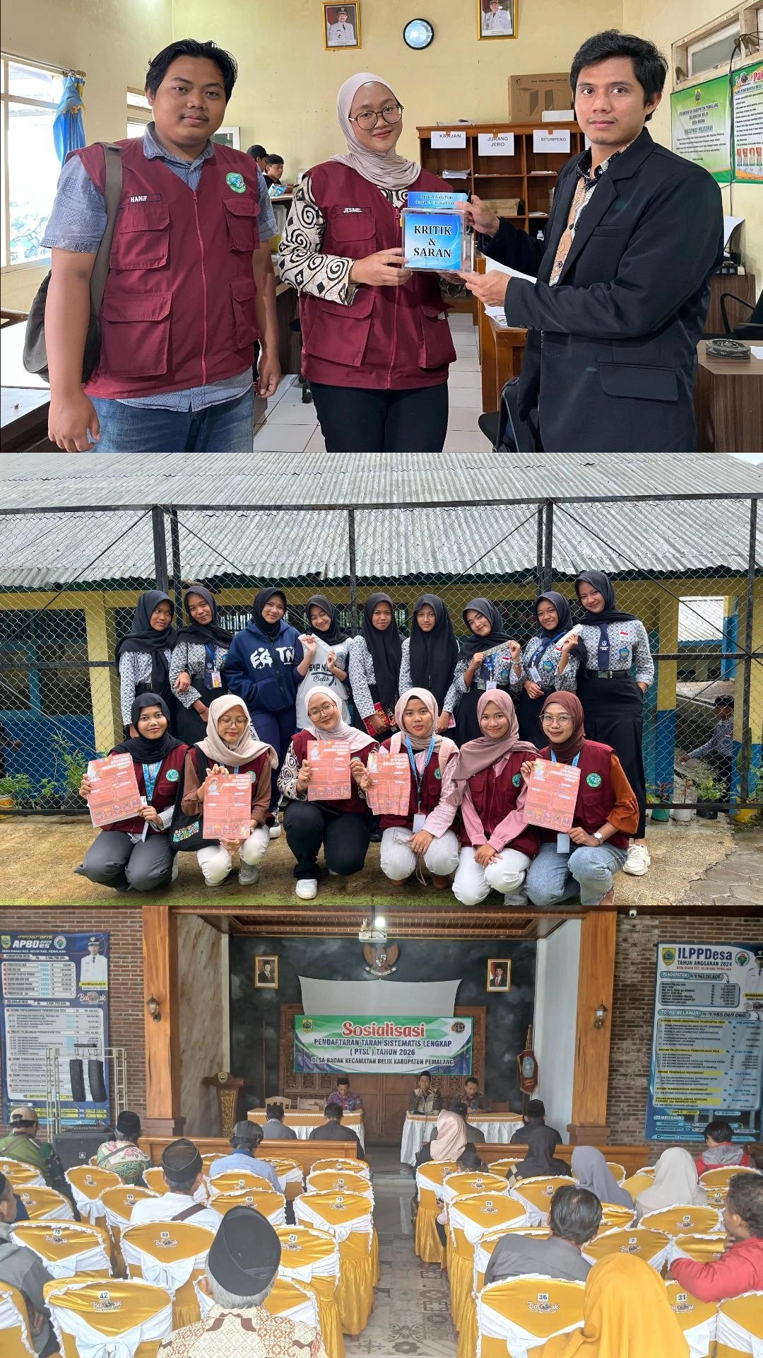 Sosialisasi anemia dan pembagian tablet tambah darah di smp 3 belik dan sosialisasi ptsl