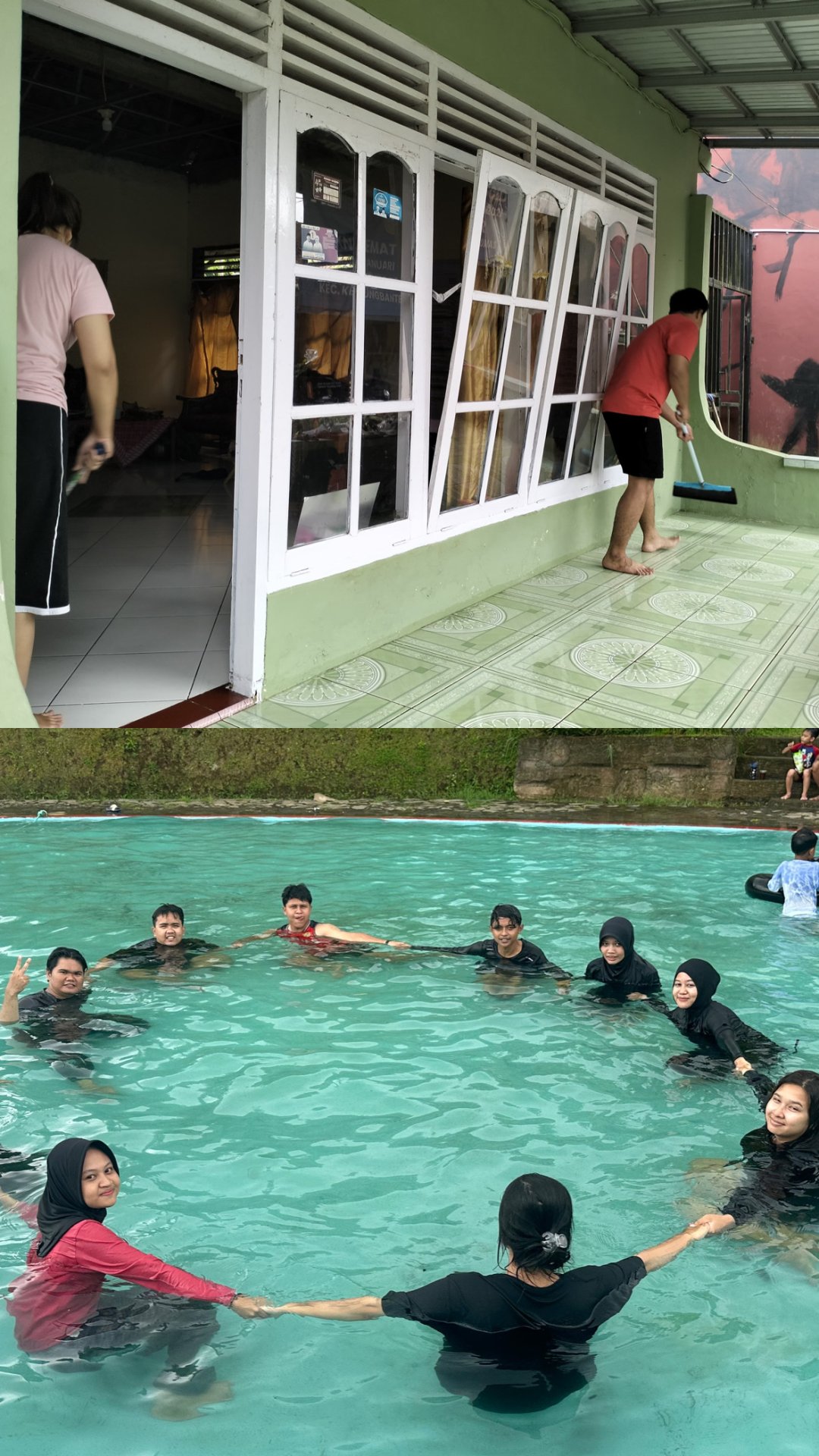 Kebersihan Posko dan Kegiatan Refreshing di Pagubugan Desa Melung