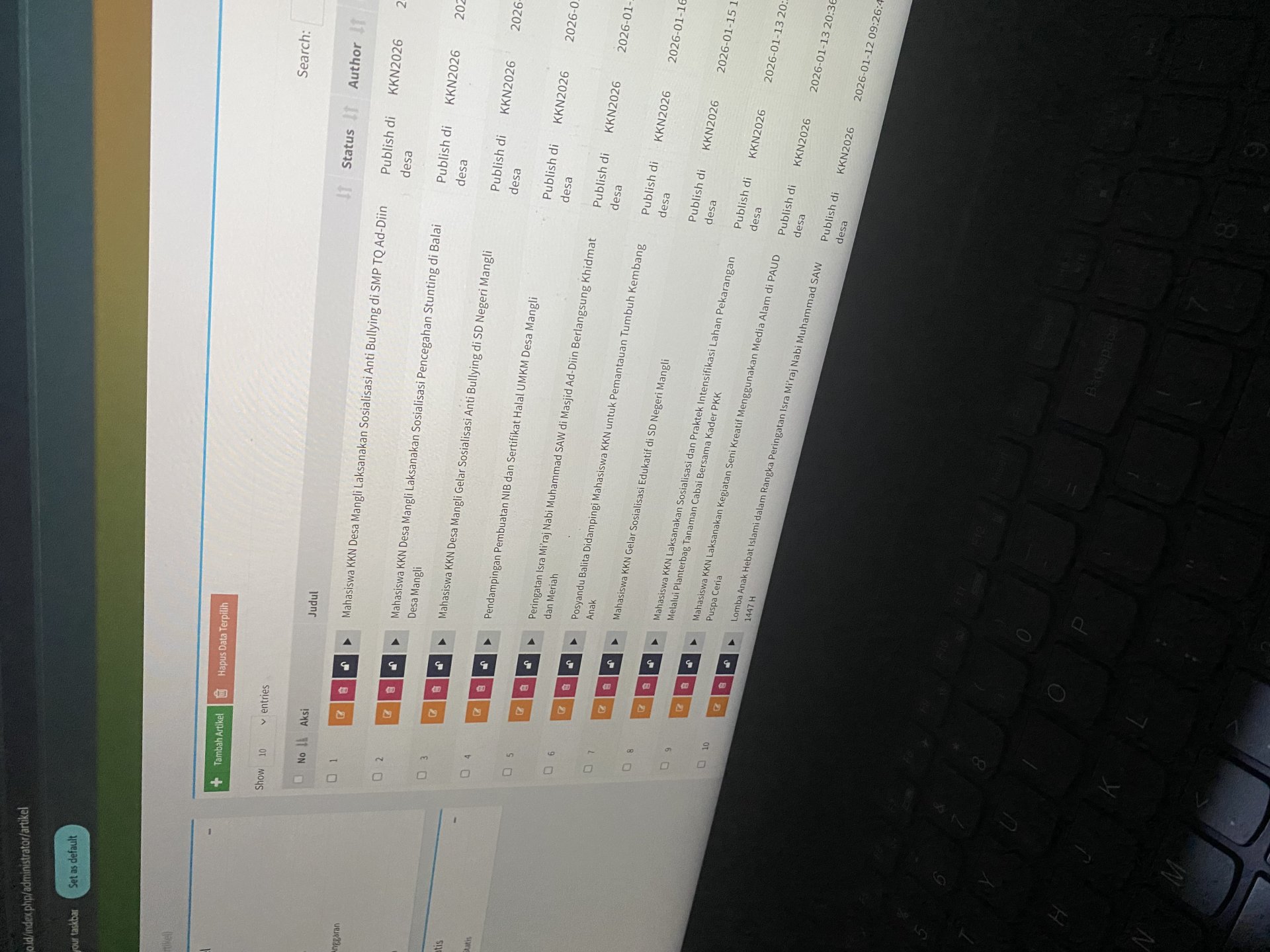 DAY 20 – Pemeliharaan dan Pembaruan Data Website Desa