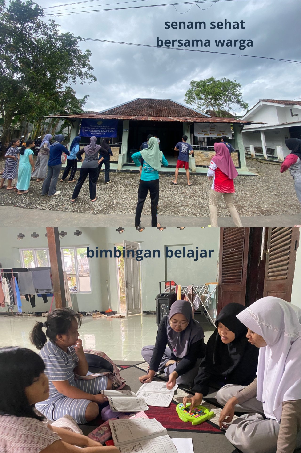 Senam sehat dan bimbingan belajar