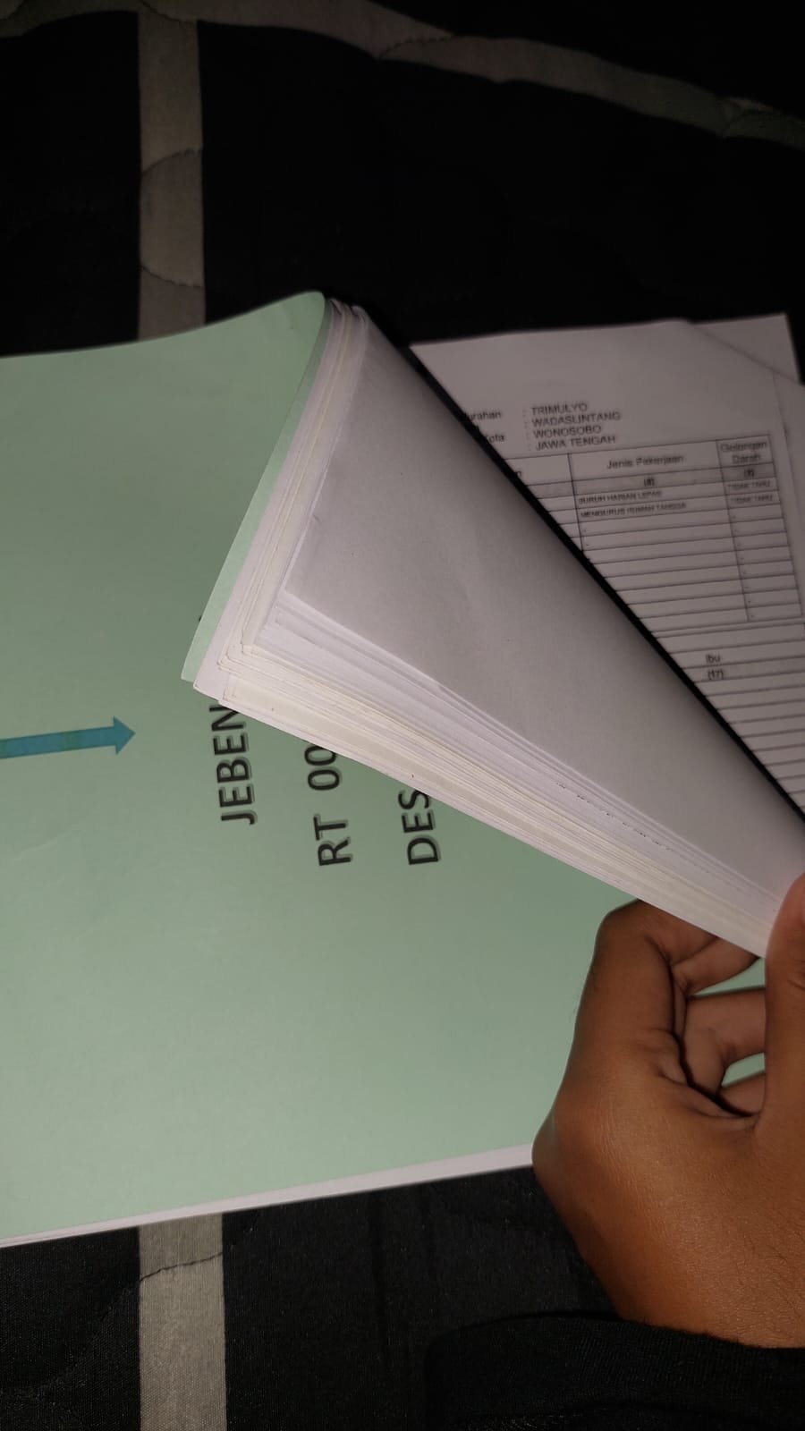 Melakukan verifikasi dan pendataan penduduk desa Trimulyo