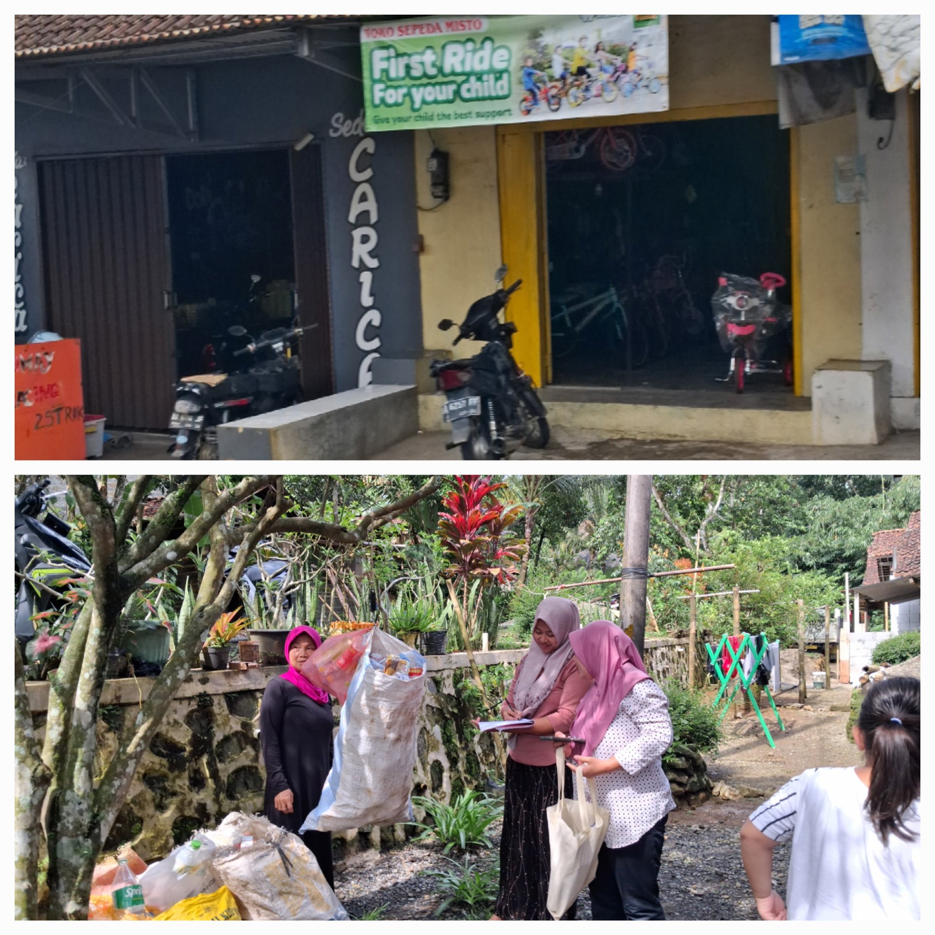 Menghadiri pertemuan ibu-ibu PKK RT 03 serta pendataan UMKM Carica