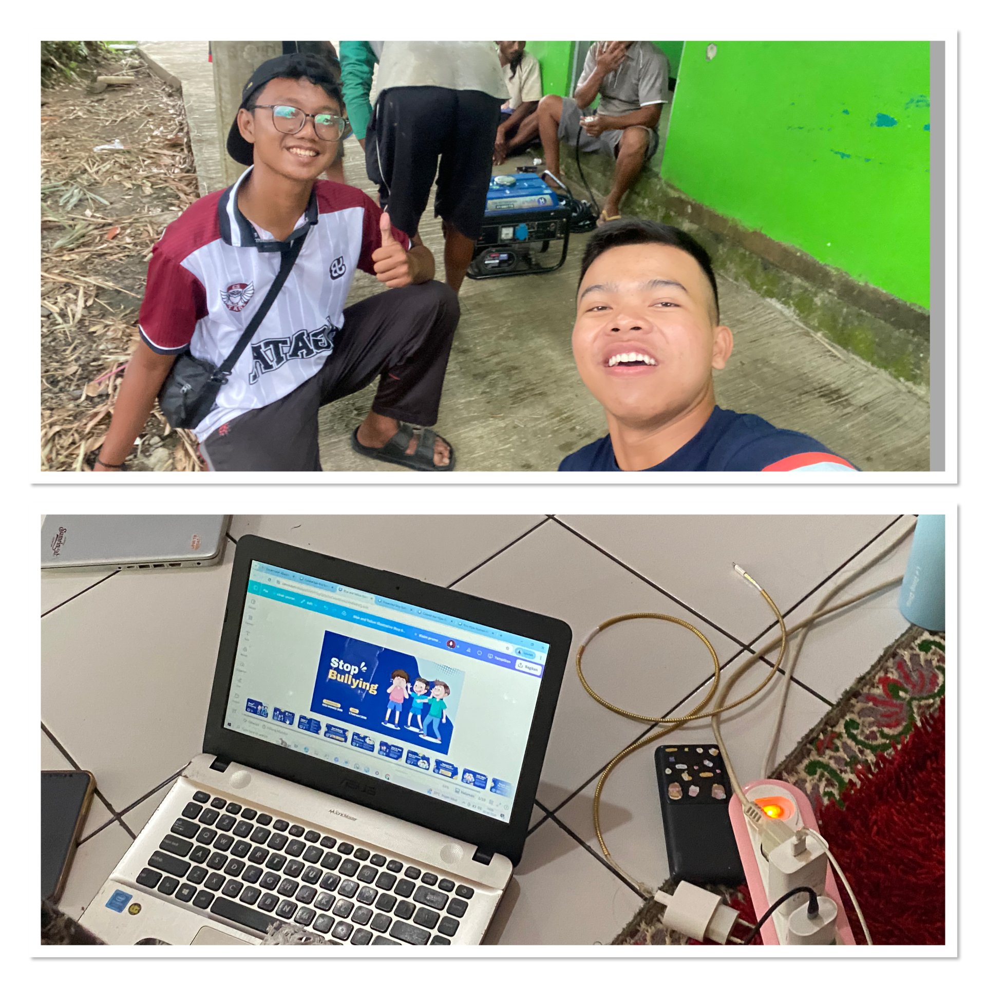 Perbaikan Generator ( Genset ) Untuk Persiapan sholat tasbih, Persiapan Materi Anti Bullying SD