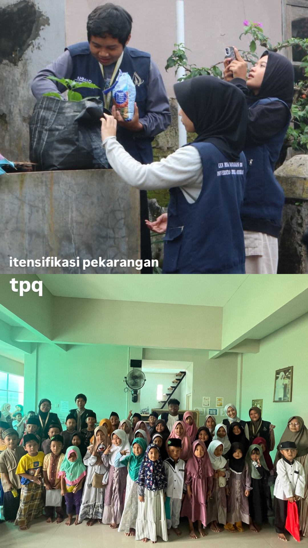 Monitoring intensifikasi pekarangan dan mengaji bersama di TPQ