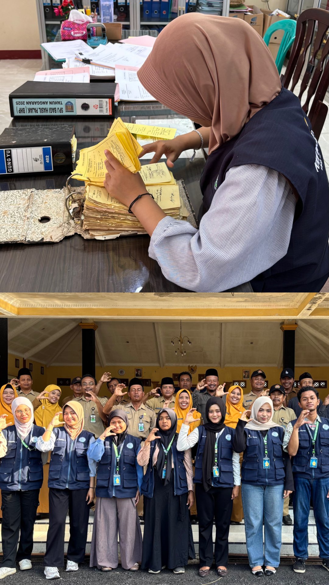 Apel pagi dan piket balai desa