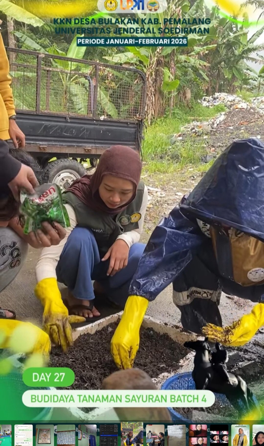 Logbook Kegiatan Pengabdian Masyarakat Hari ke-27 (piket balai desa dan penanaman batch 4)