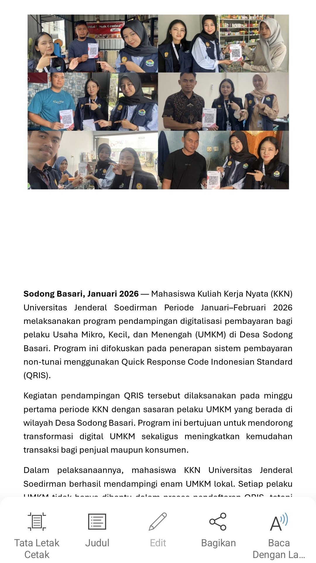 KKN hari ke-27 Menyusun Artikel
