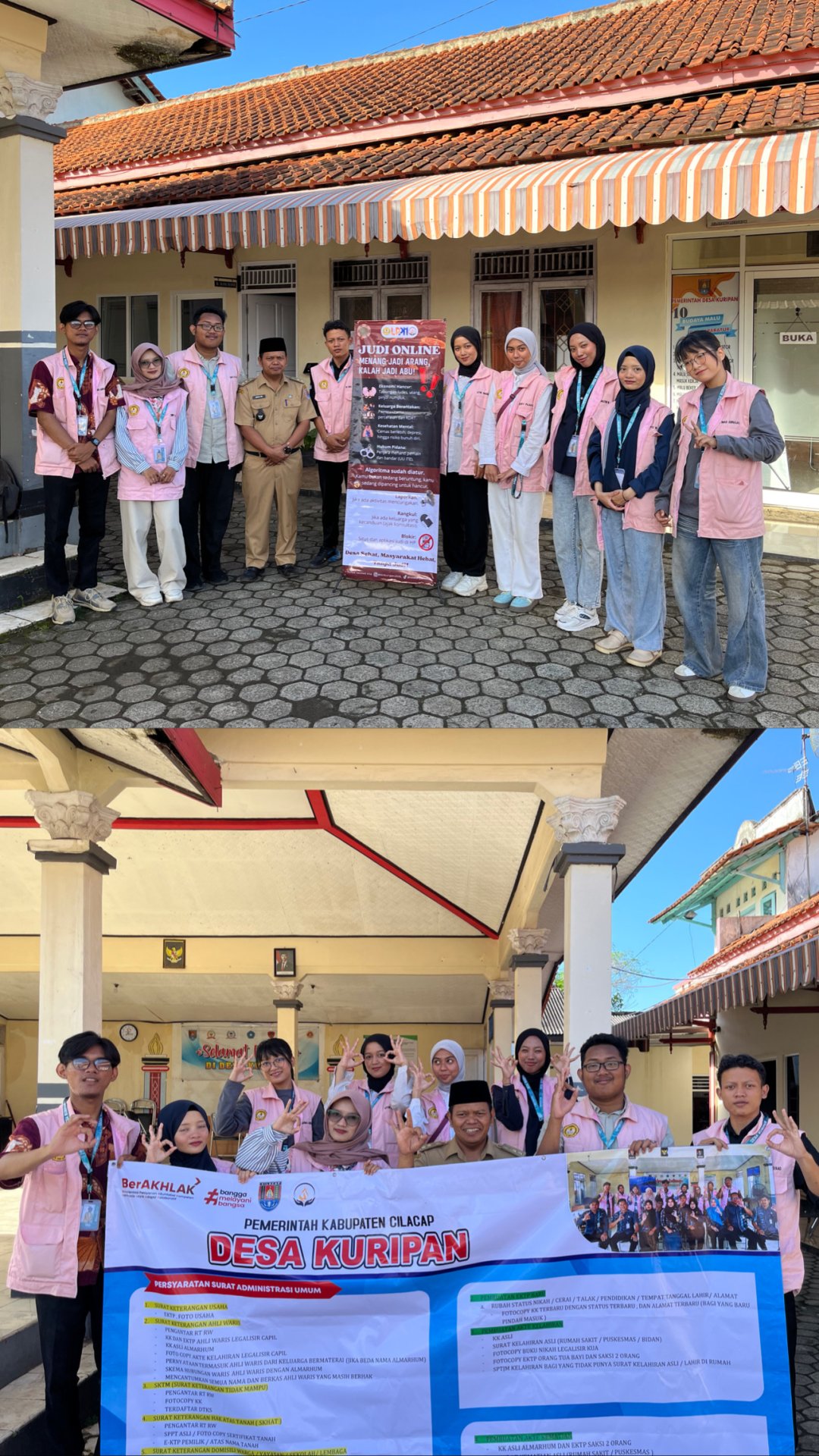 Day 27 KKN: Penyerahan Banner Edukasi Anti Judi Online dan Informasi Administrasi Desa kepada Perangkat Desa