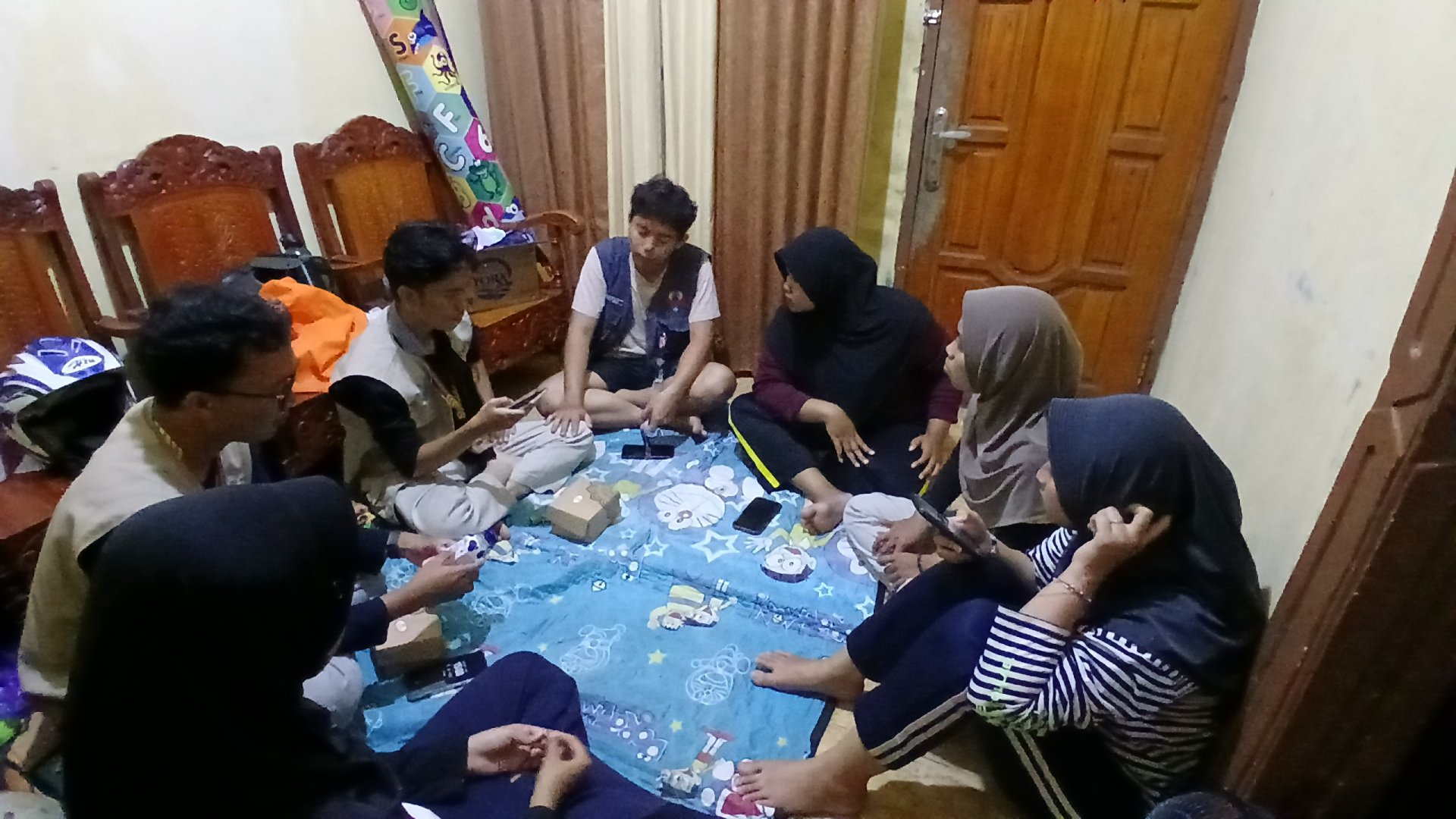 Kunjungan kormacam dan kormakab ke KKN desa Karangbawang