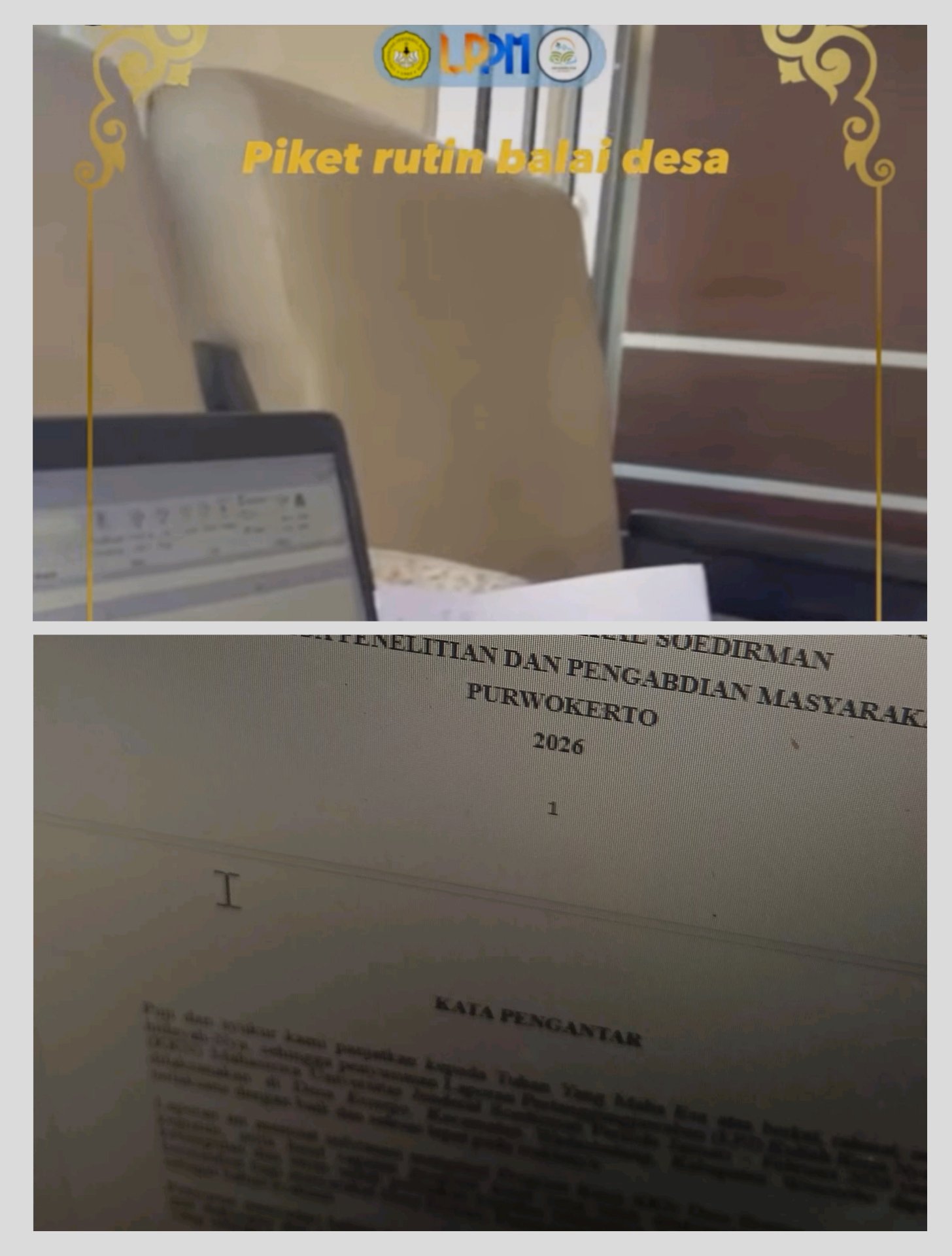 Piket balai desa dan LPJ