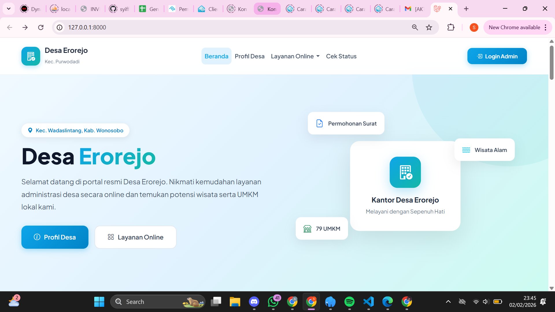 Fiksasi dan Hosting Website Desa