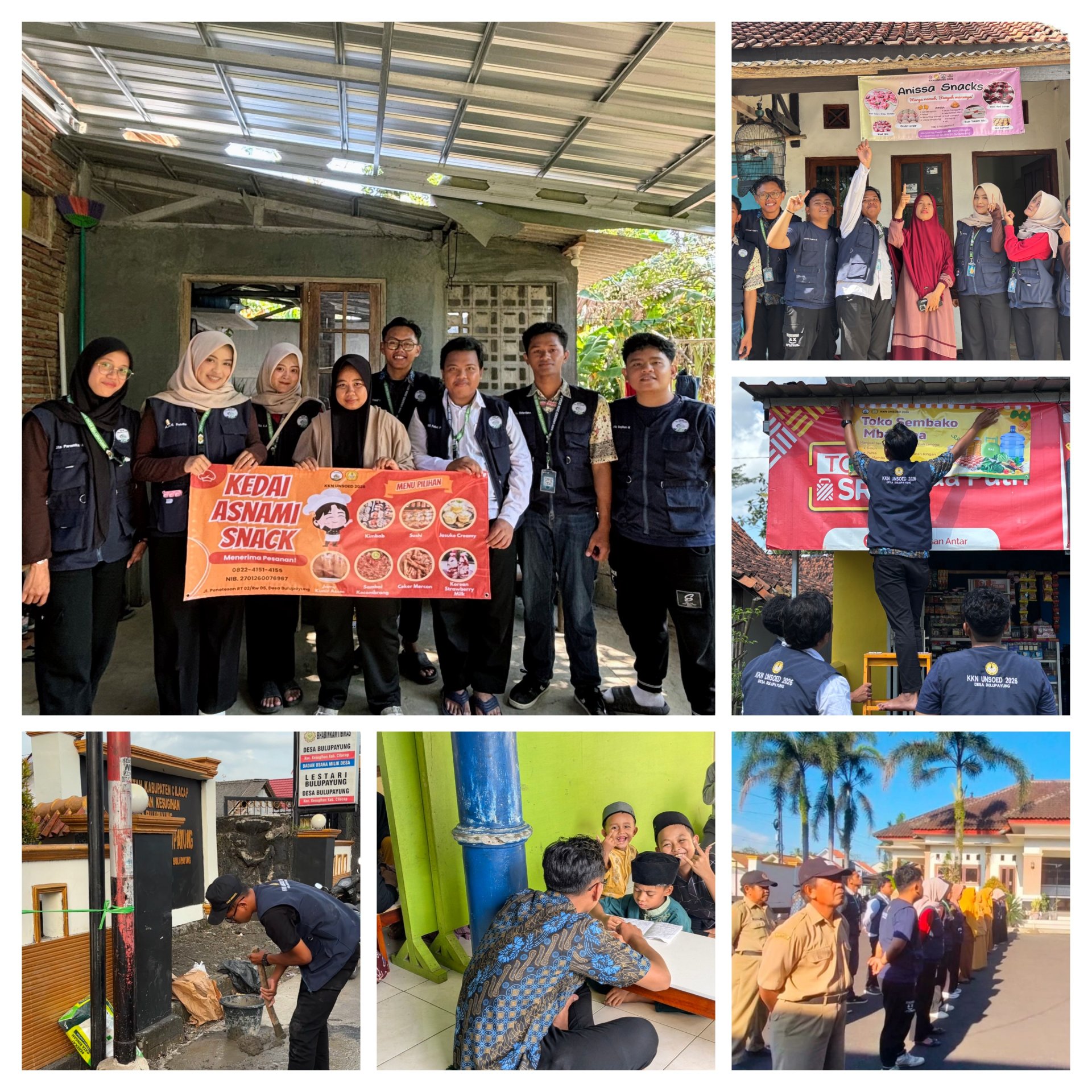 Hari Ke-28 Apel pagi di balaidesa Bulupayung, Pemasangan Banner Branding UMKM, Pendampingan TPQ, Pemasangan Peta Potensi Desa