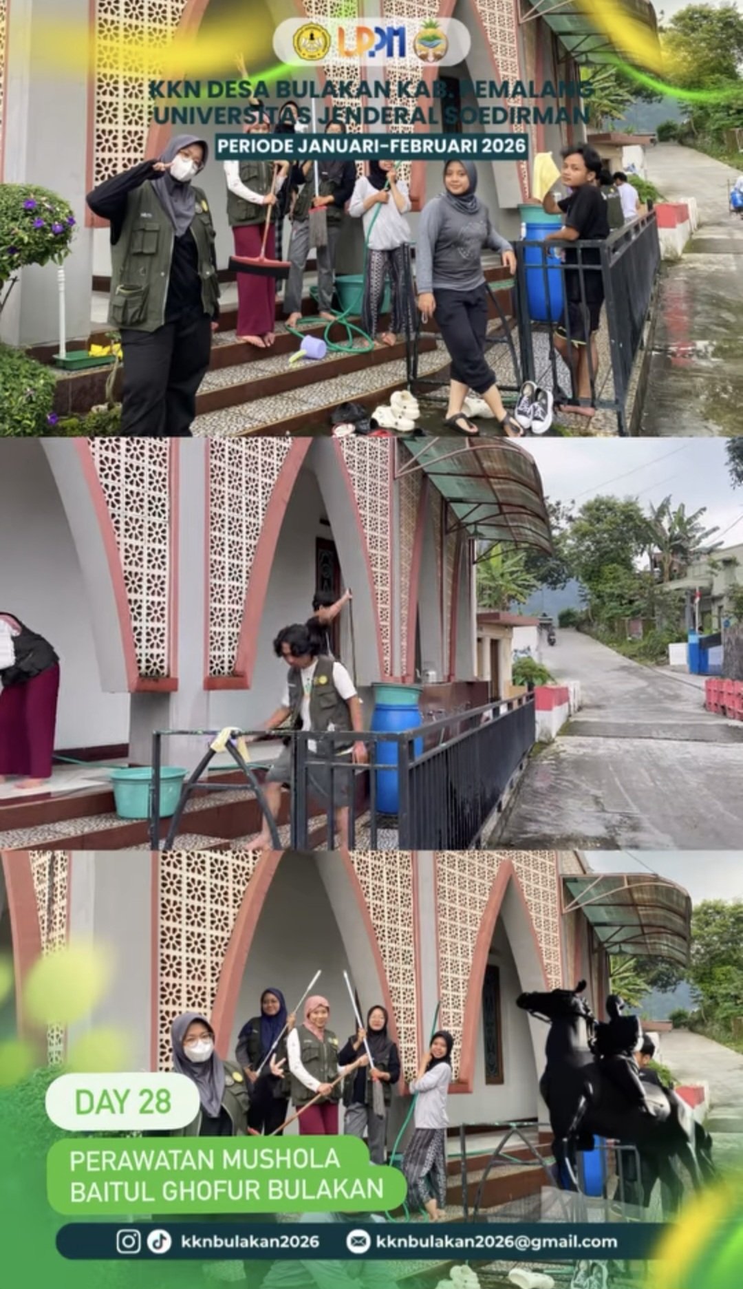 Aksi Resik Tempat Ibadah: Revitalisasi Kebersihan Mushola Baitul Ghofur