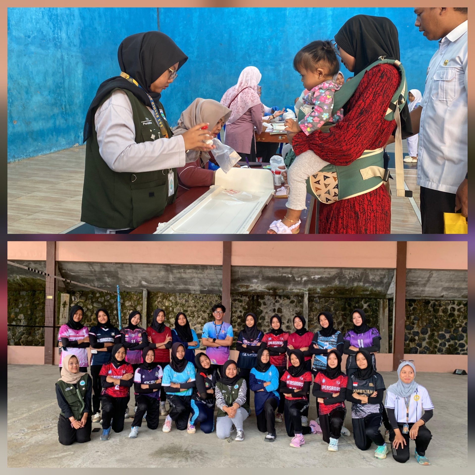 Pendampingan imunisasi dan Volley fun terakhir