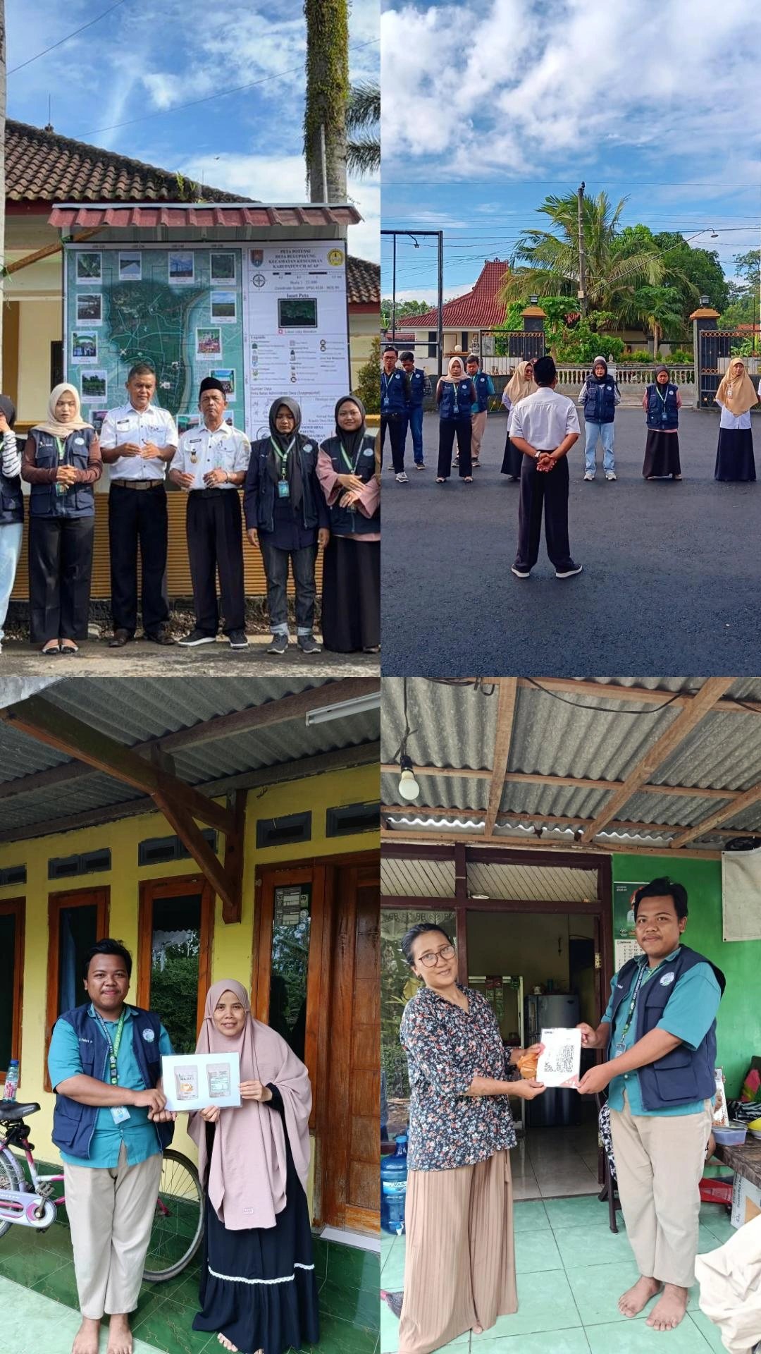 Hari 29_Apel Pagi Di Balai Desa, Peresmian Peta Potensi Desa dan Penyerahan QRIS serta Prototype desain kemasan UMKM