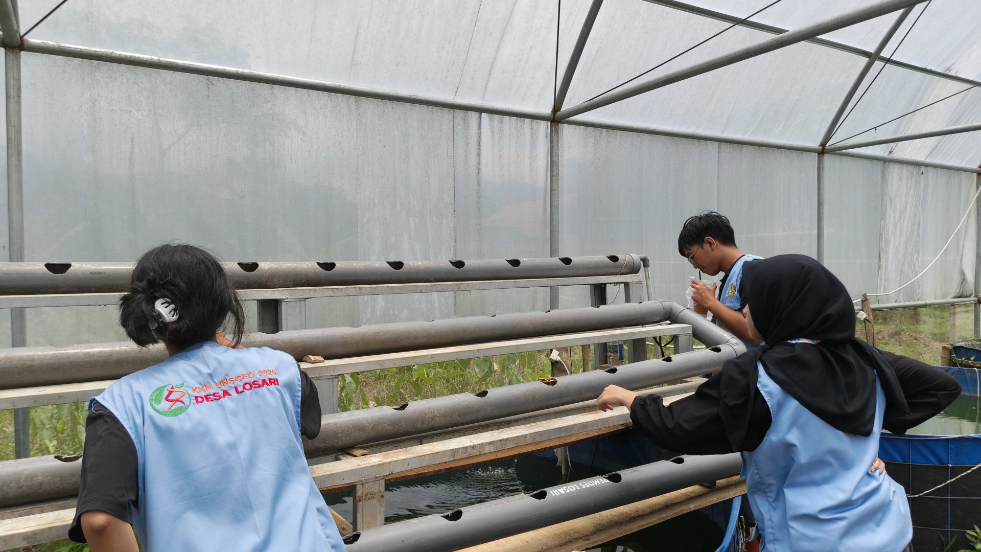 Monitoring aliran air aquaponik