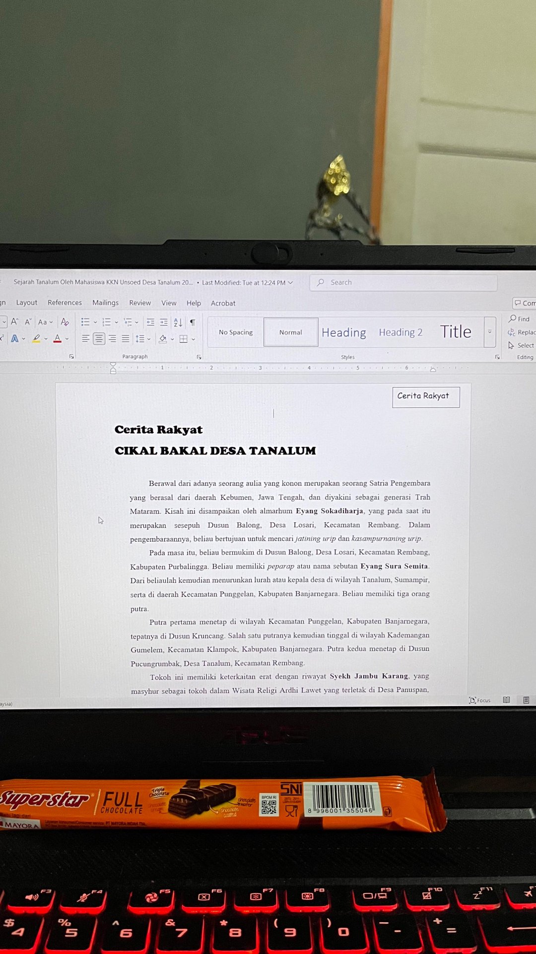 Penulisan Sejarah Desa Tanalum