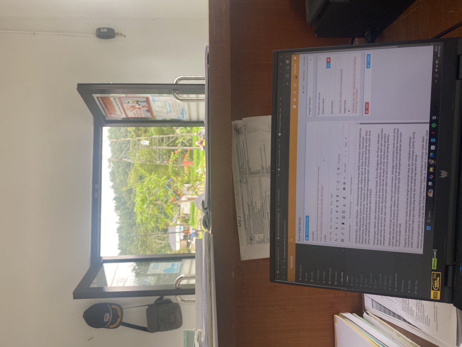 Pembuatan Artikel Kegiatan Desa di Website Desa Trimulyo