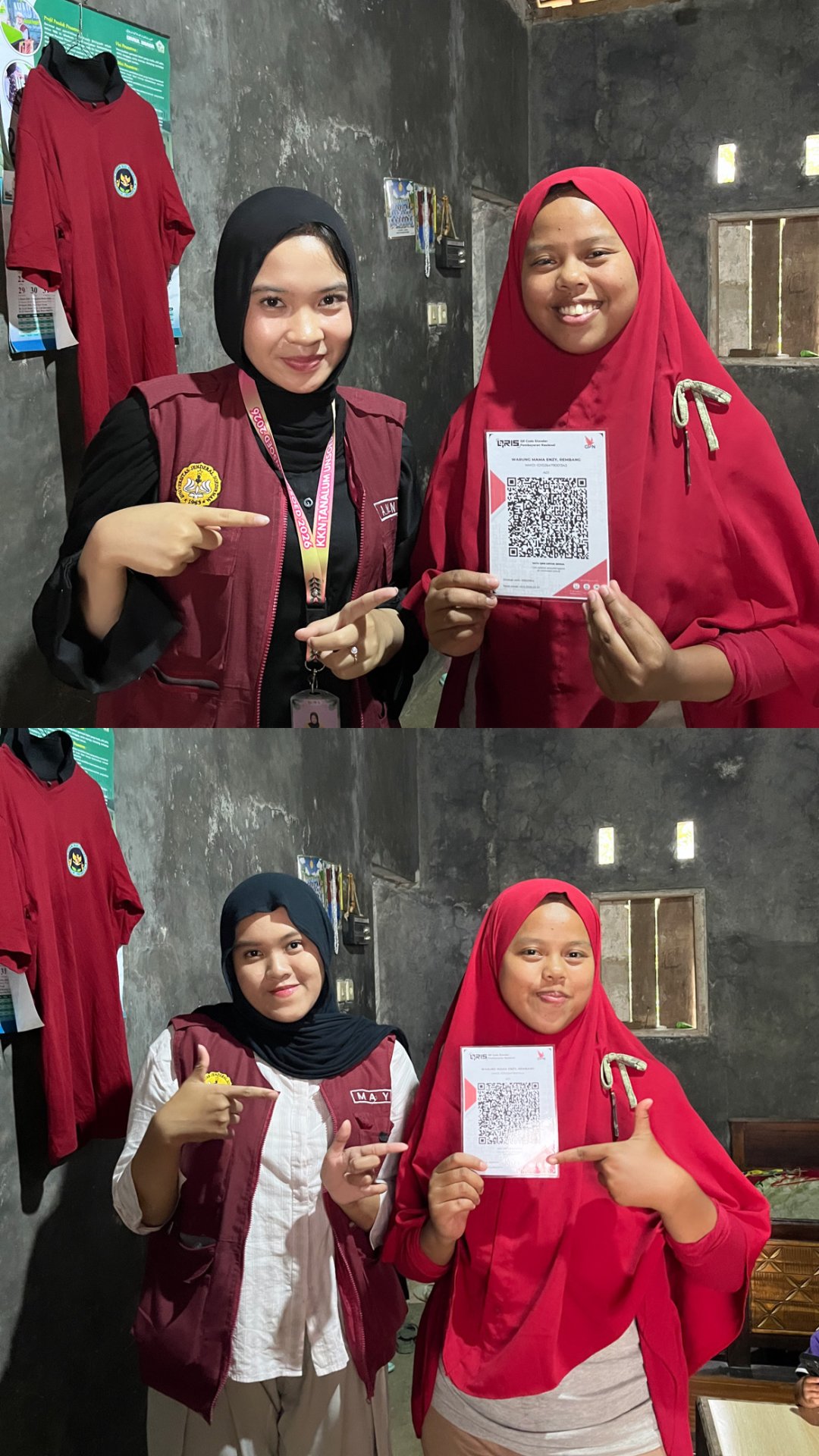 Penyerahan QRIS Fisik untuk UMKM “Warung Mama Enzy”