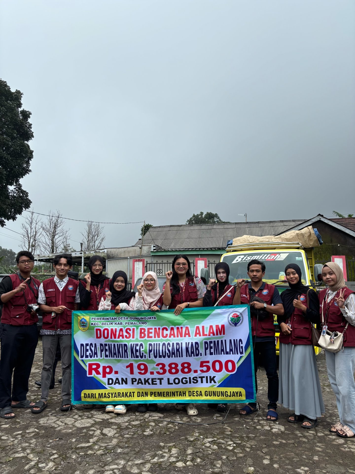 Penyaluran Donasi Bencana, Persiapan Kegiatan Perpisahan KKN, dan Finalisasi Peta Desa Gunungjaya