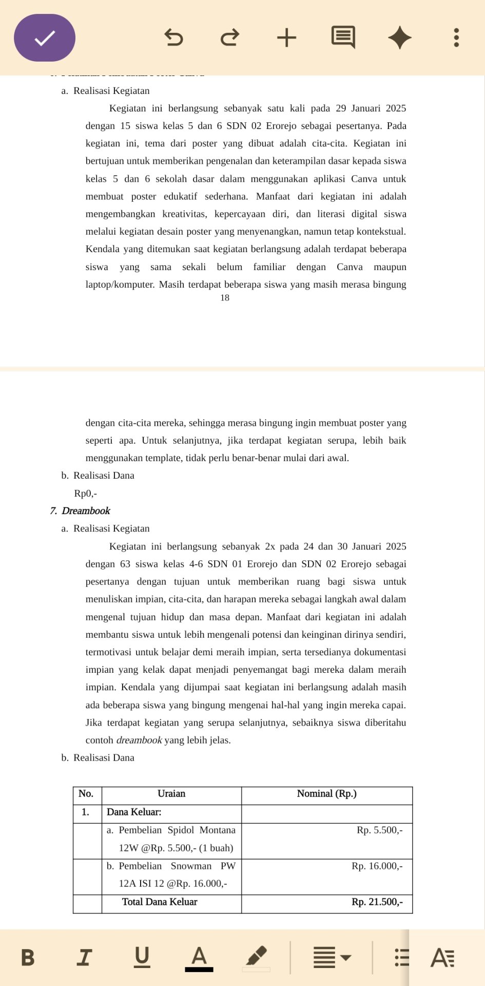 Kegiatan Hari Ke Tiga Puluh Dua KKN Erorejo