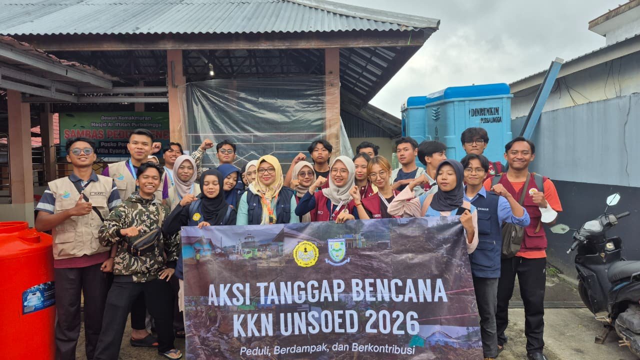 Aksi Tanggap Bencana KKN Unsoed di Wilayah Terdampak Serang