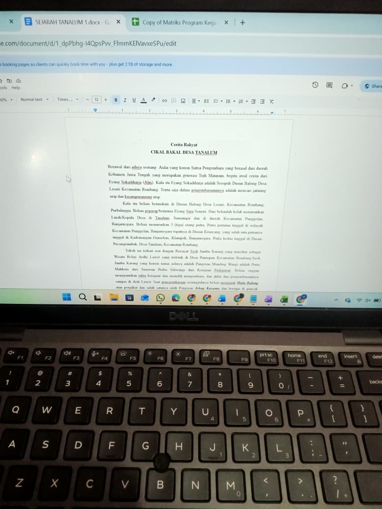 Penulisan Sejarah Desa Tanalum