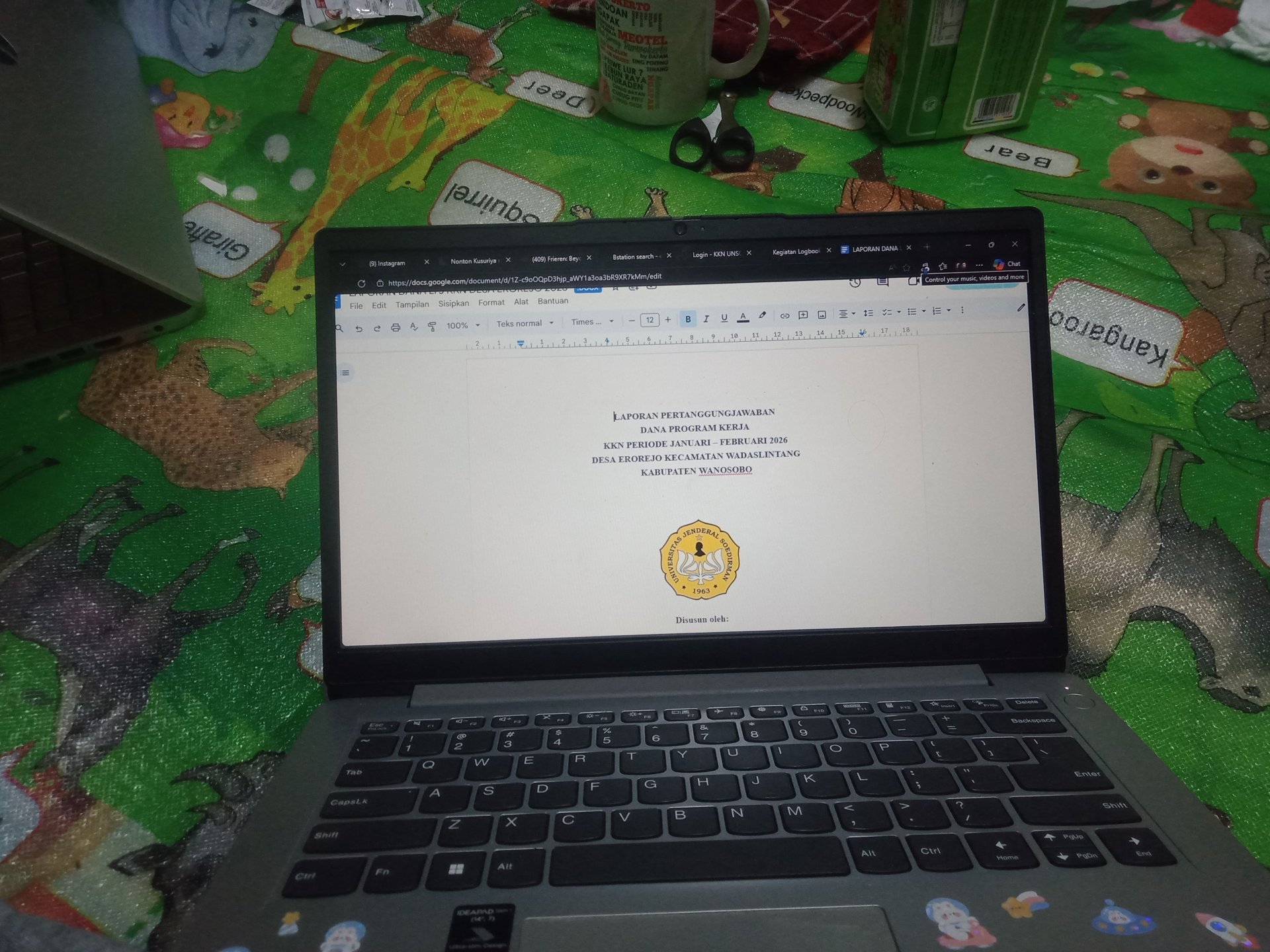 kegiatan KKN hari ke-32 di desa Erorejo