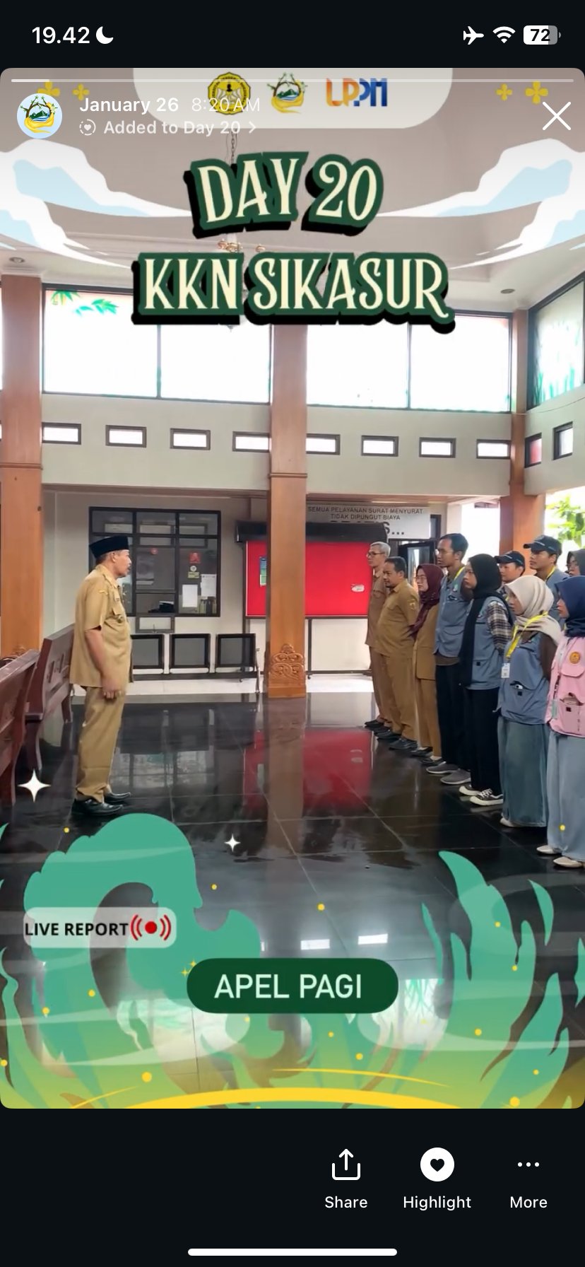 DAY 20 KKN DESA SIKASUR APEL RUTIN PAGI