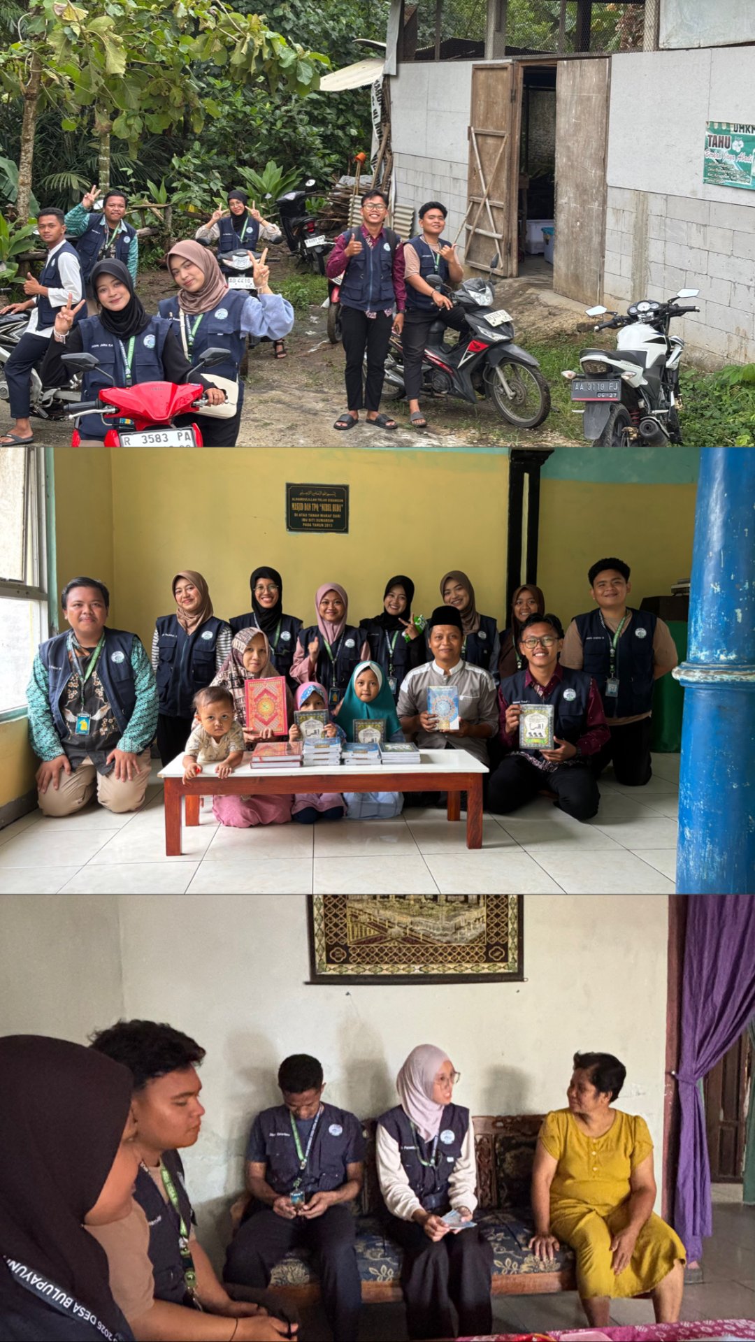 Pembagian undangan, pembagian Al-Qur’-an, kunjungan UMKM tahu