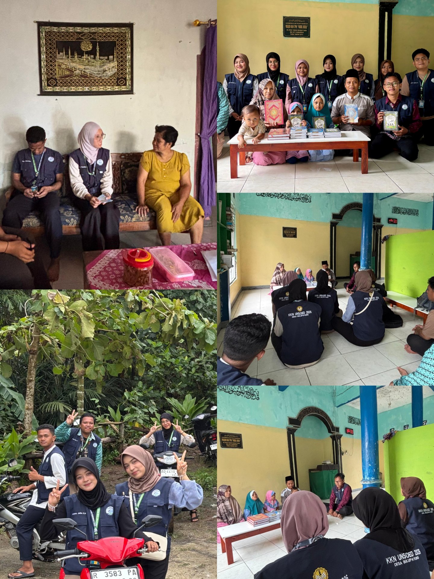 Penyebaran Undangan Perpisahan KKN, Penyerahan Al-Qur'an dan Iqra, serta Kunjungan ke Pabrik Tahu