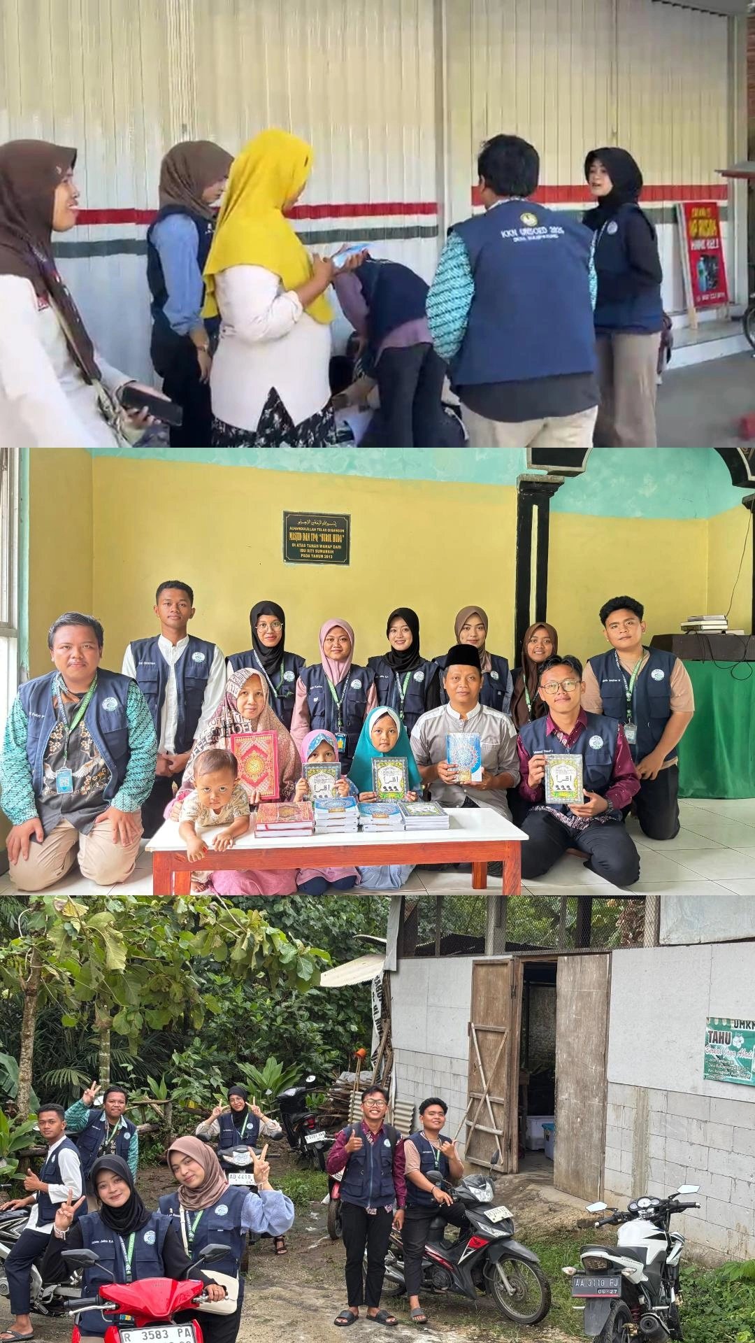 Pembagian Undangan Perpisahan,Pembagian Iqro dan Al Quran bidang pendidikan,kunjungan ke pabrik tahu