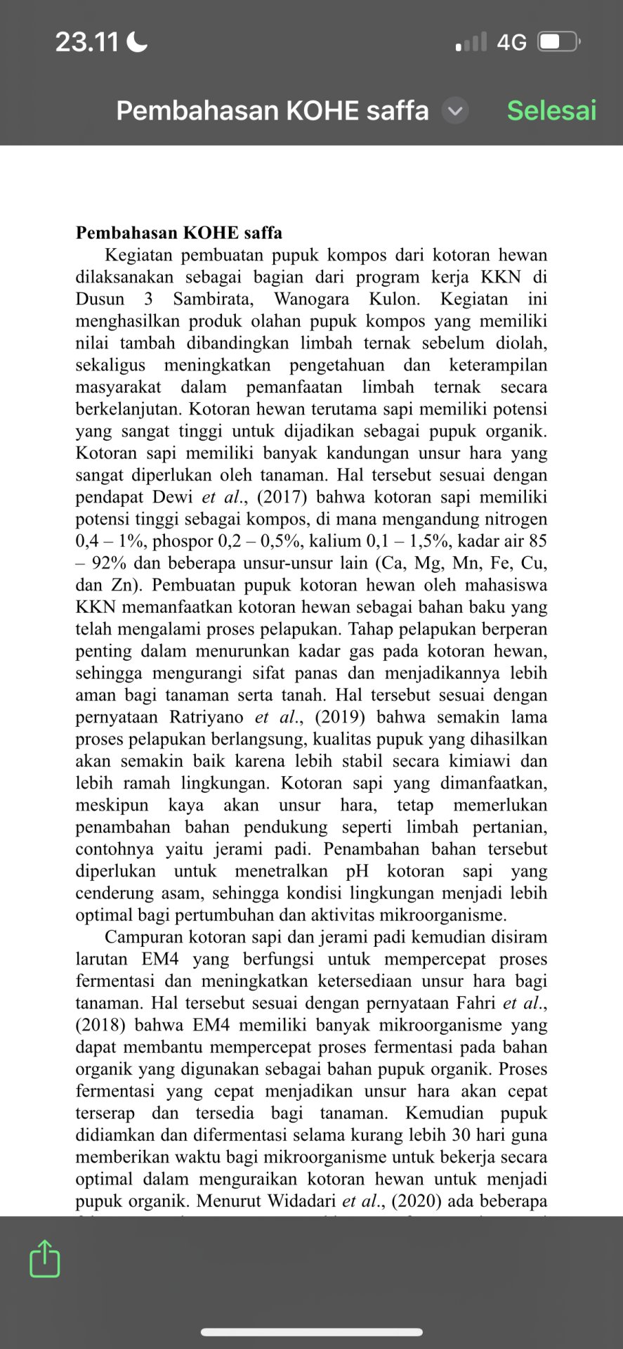 Membuat Artikel Mengenai Pupuk Kompos dari Kotoran Hewan