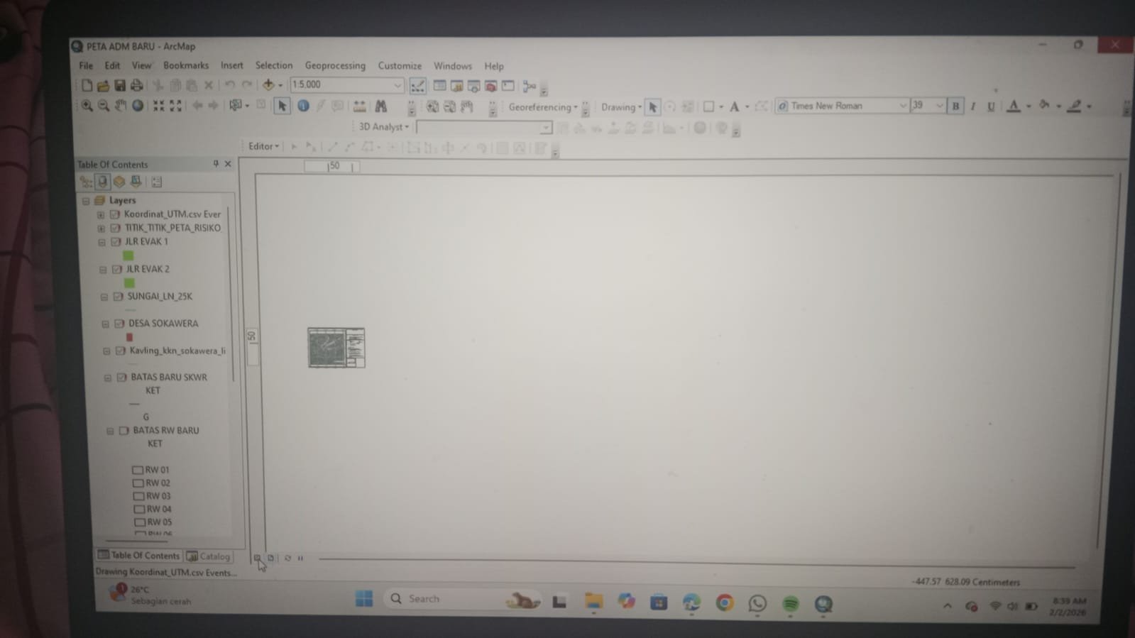 Menyelesaikan peta risiko bencana dan jalur evakuasi