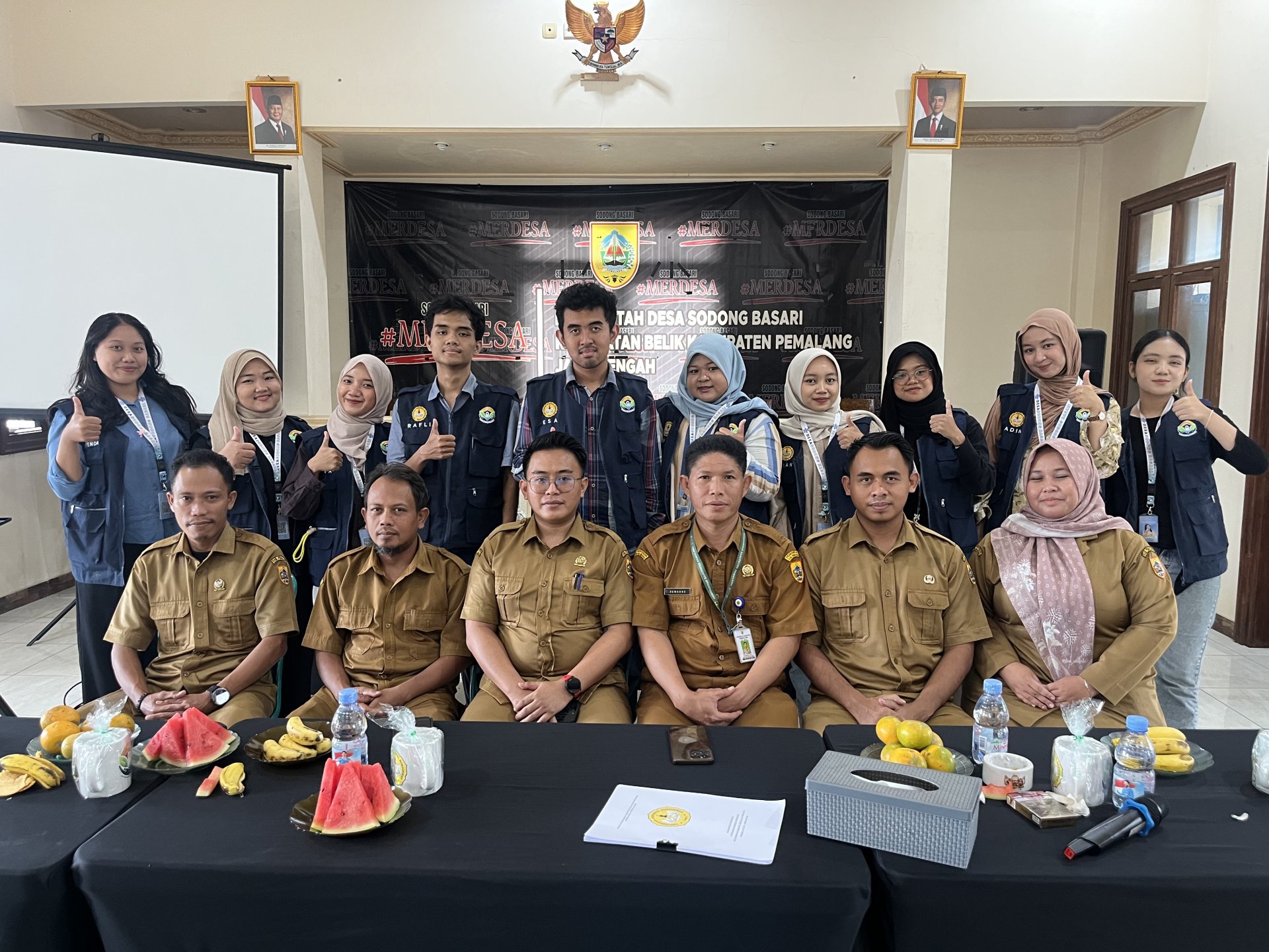 Hari ke-tiga puluh empat penyampaian realisasi proker dan perpisahan dengan perangkat desa