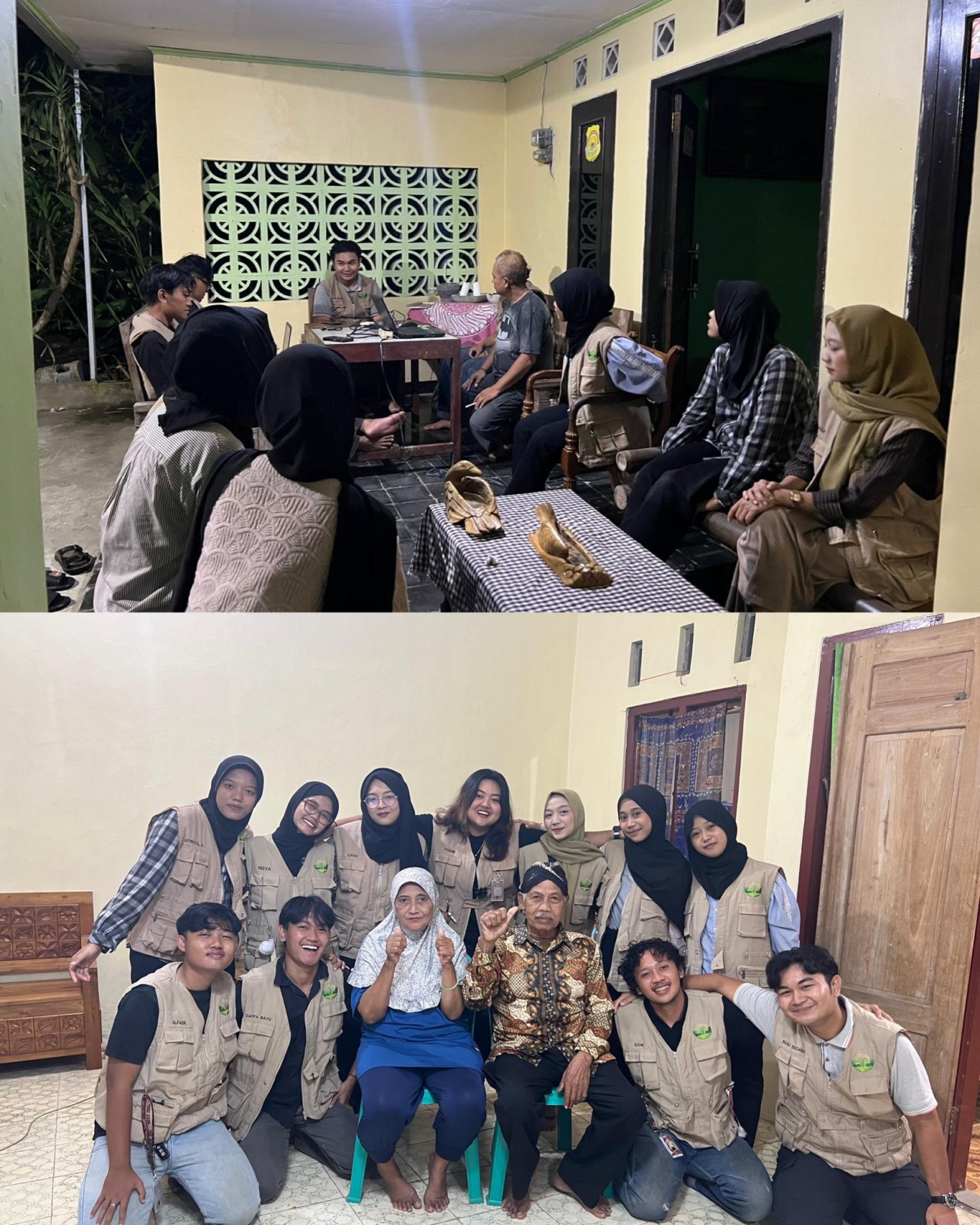 Day 34 pelepasan KKN Unsoed di kecamatan kesugihan kabupaten cilacap diskusi kepulangan ,salam perpisahan kepada pemilik posko