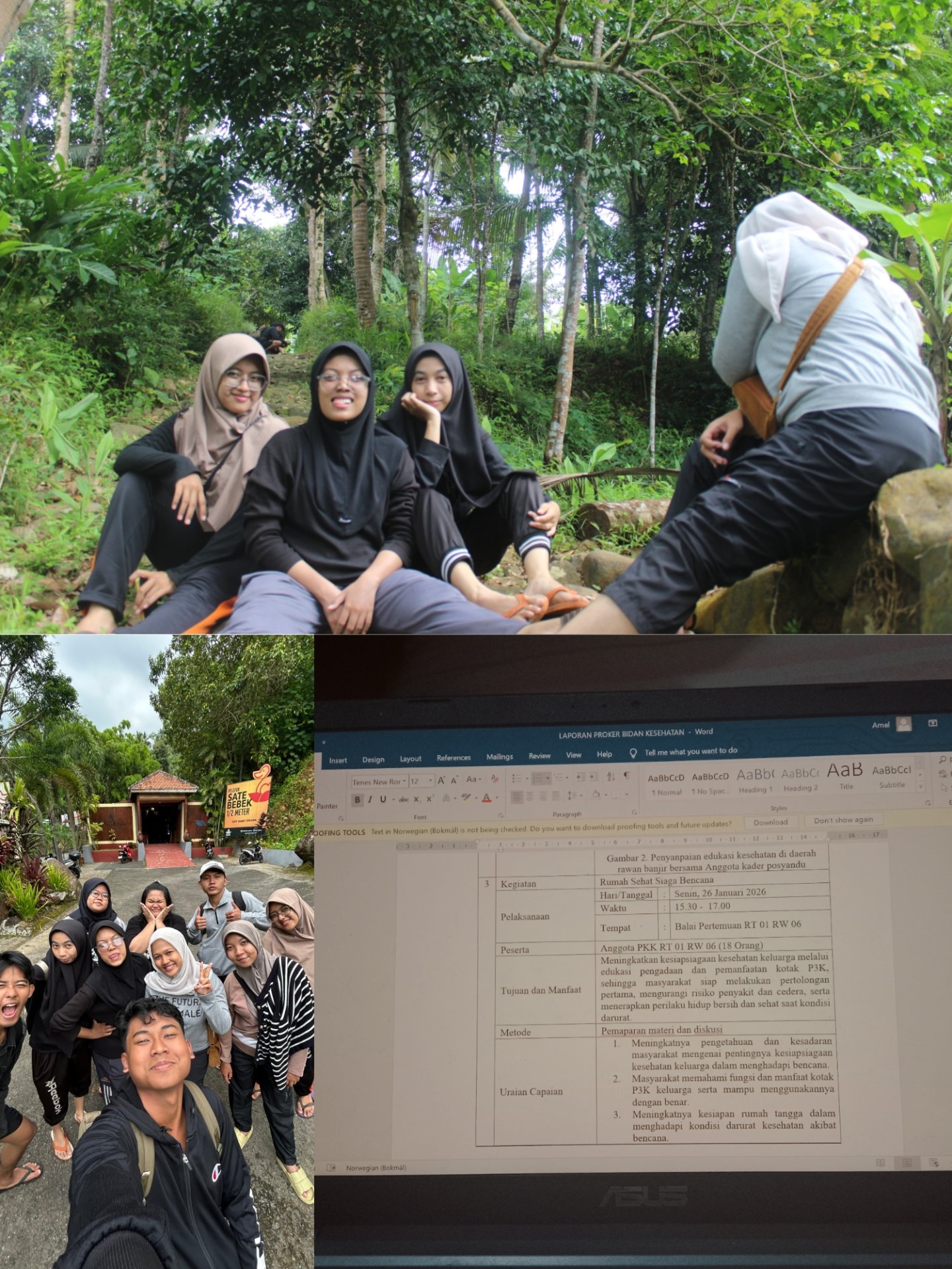 Bermain bersama dan mengerjakan lembar pertanggungjawaban