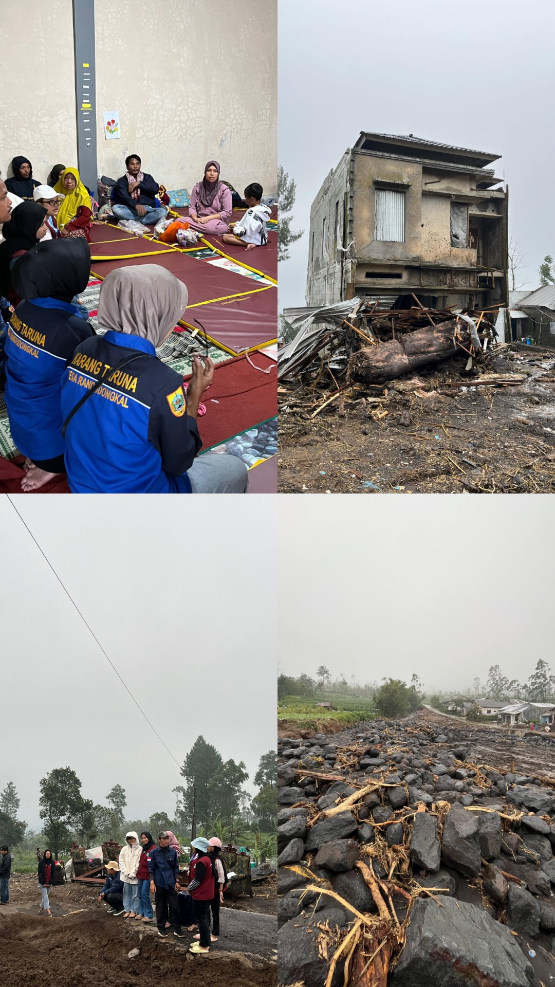 KKN hari ke 22 - Penyaluran donasi korban bencana banjir di pulosari bersama karang taruna